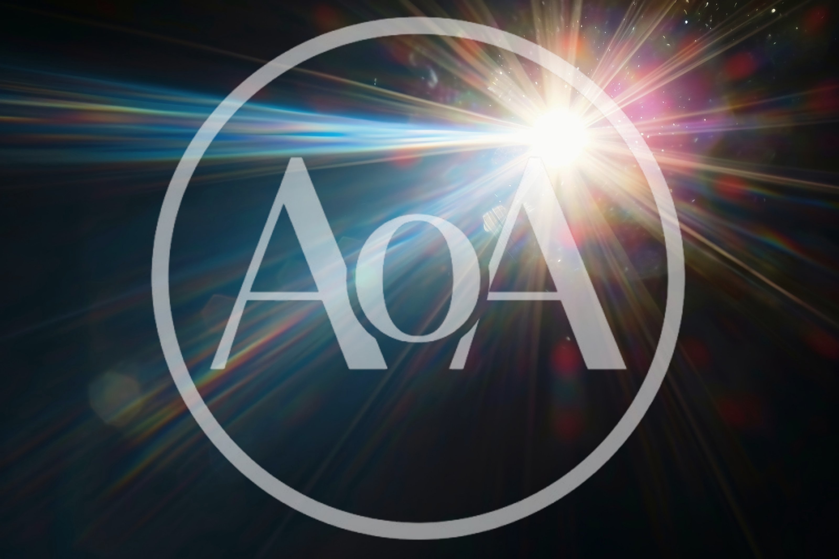 Bright Lens Flare With Rainbow Light Streaks