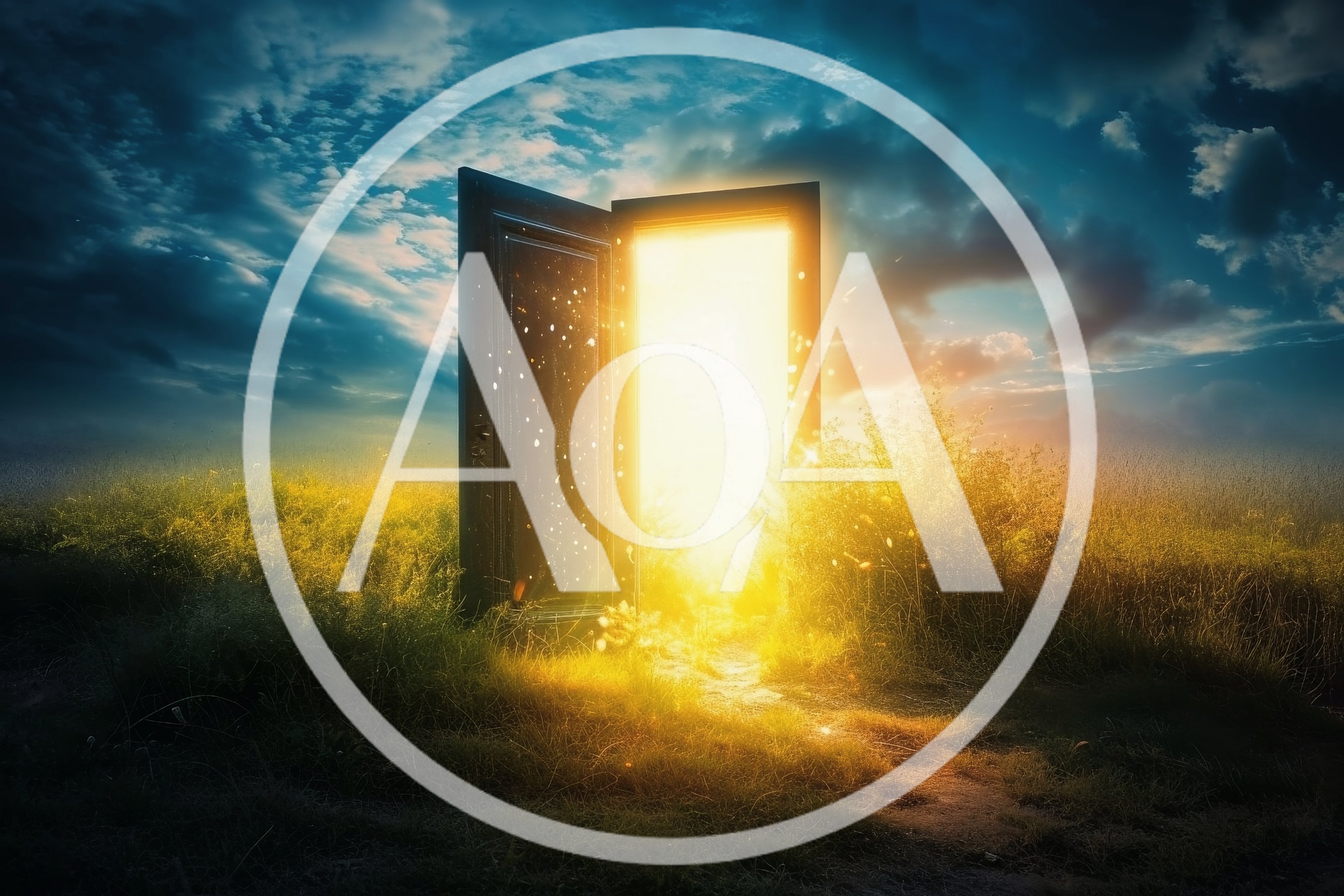 Glowing Doorway Standing In A Grassy Field