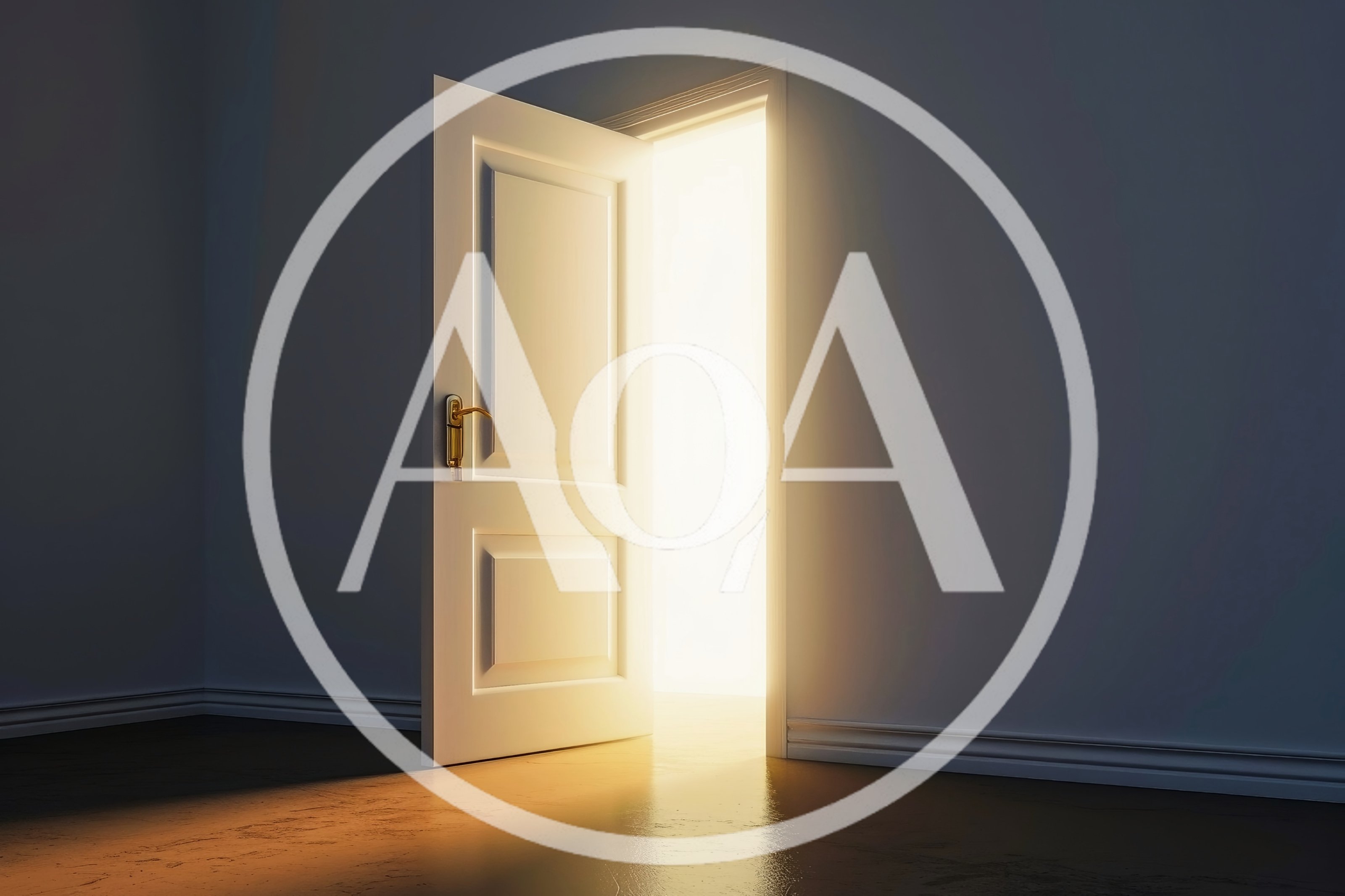 Open Door With Bright Light Shining Through