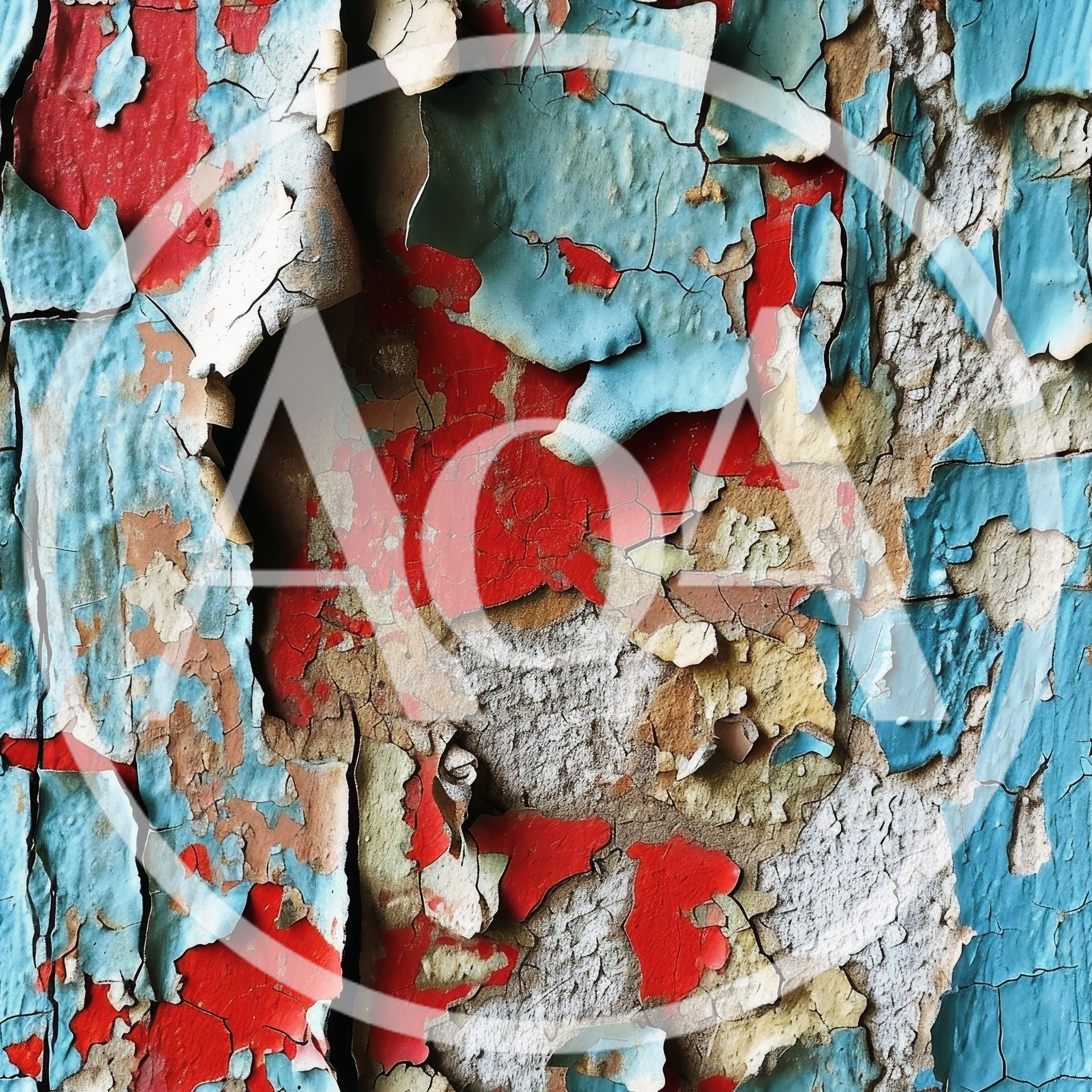 Weathered Wall With Peeling Layers Of Colorful Paint