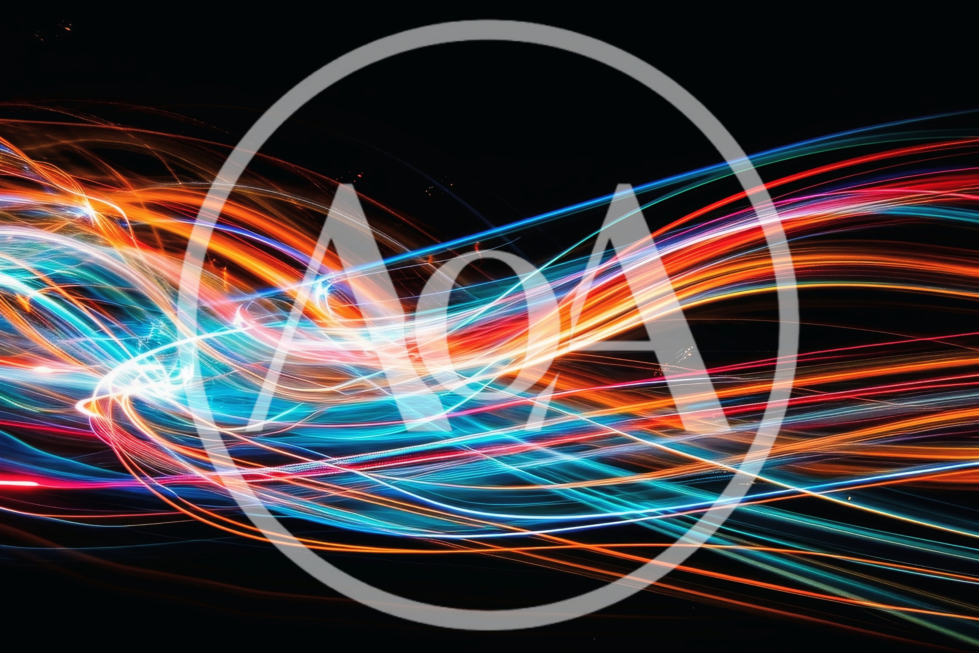 Abstract Light Trails With Vibrant Neon Colors