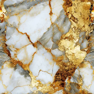 Seamless Luxury White Marble Texture With Gold Veins