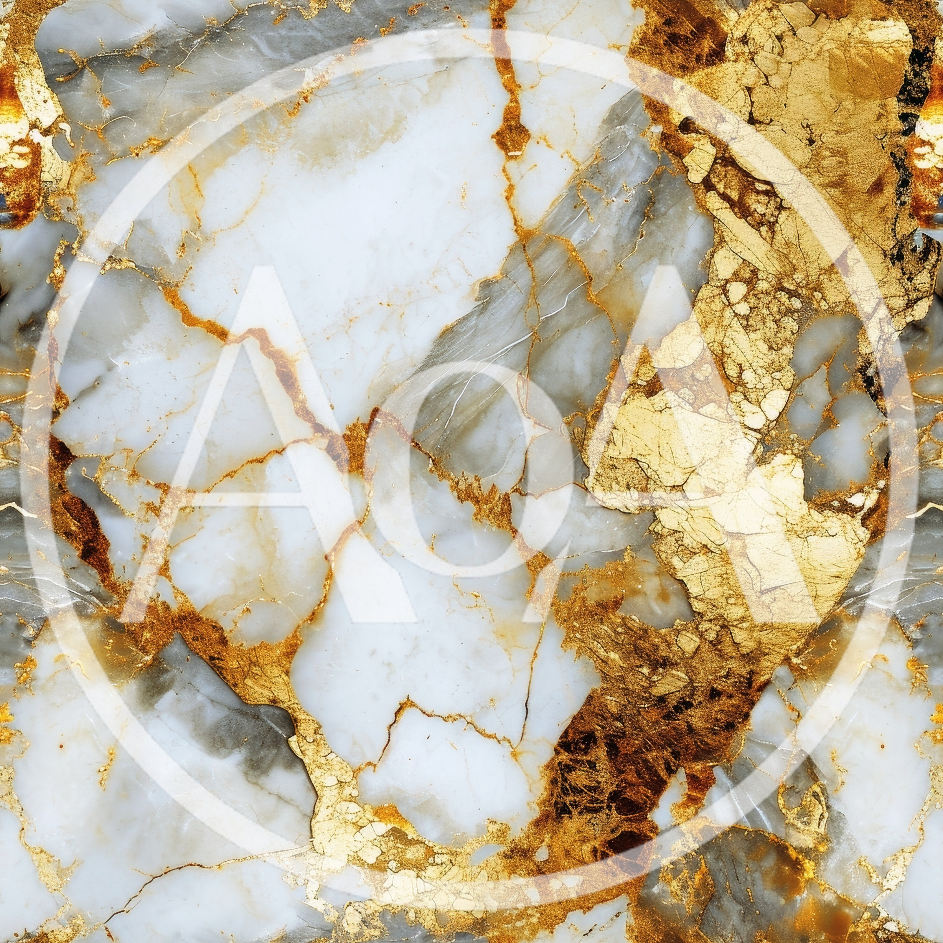 Seamless Luxury White Marble Texture With Gold Veins
