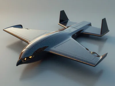 Futuristic Bird Shaped Stealth Drone Concept