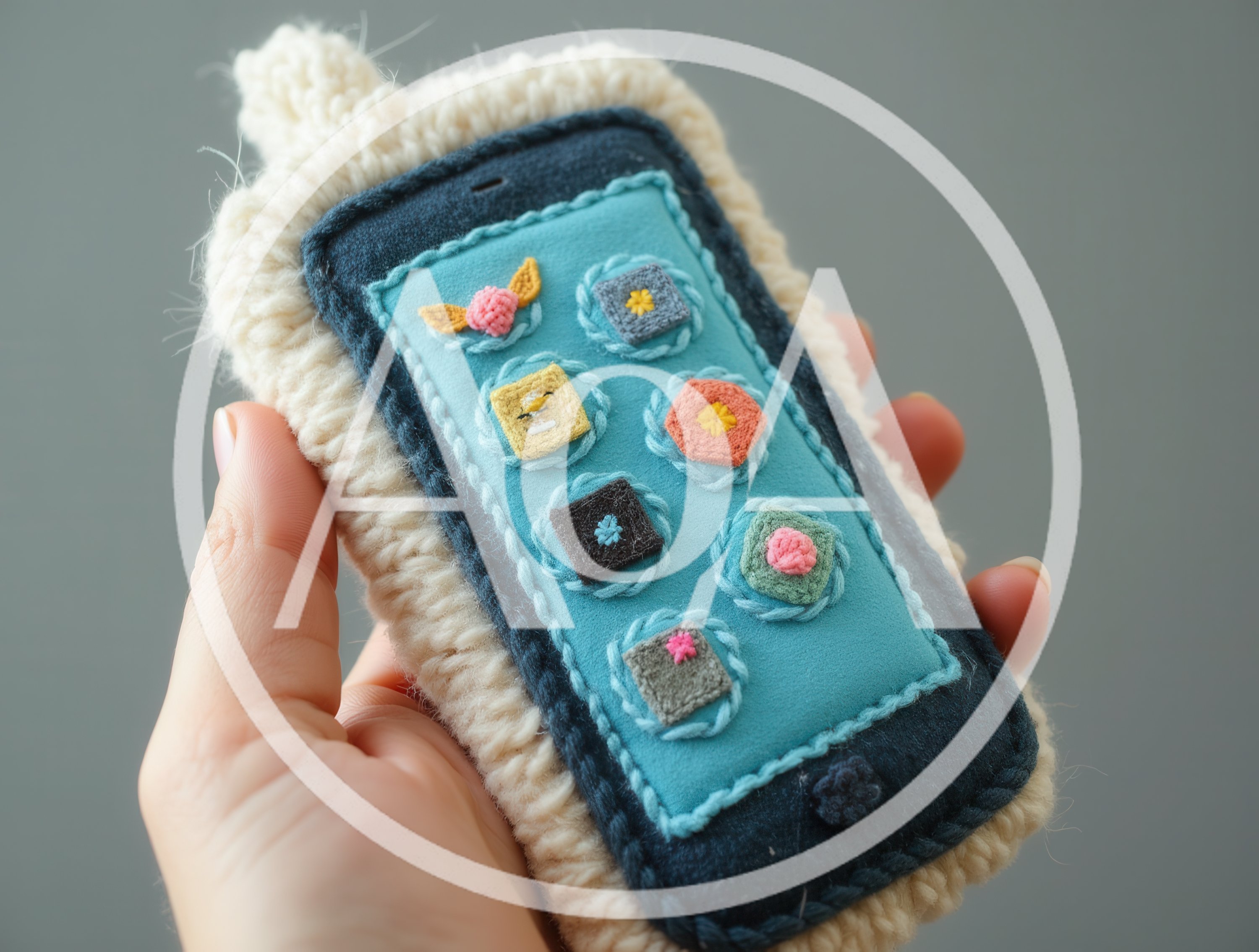 Handmade Felt And Knitted Toy Smartphone