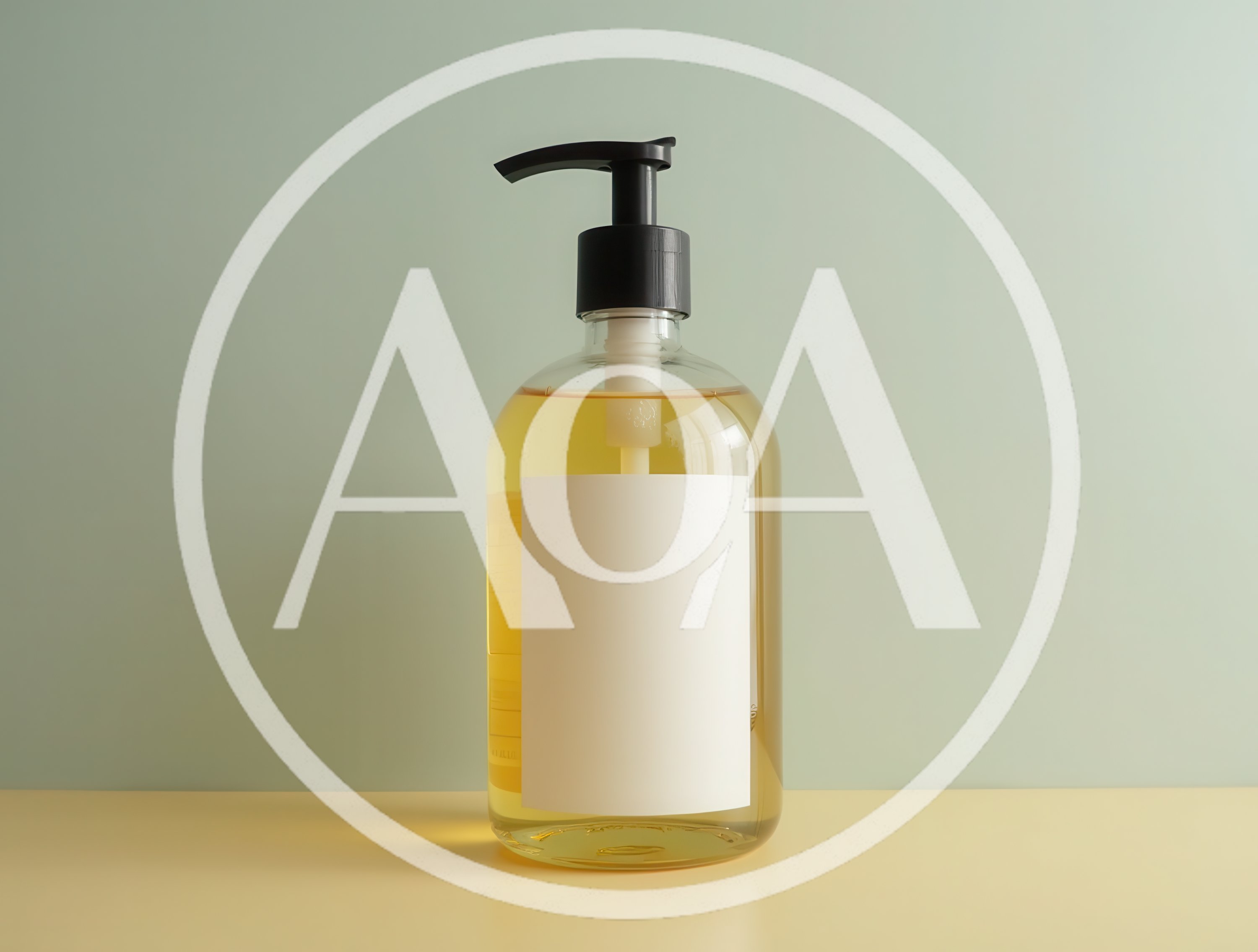 Clear Soap Dispenser Bottle With Blank Label