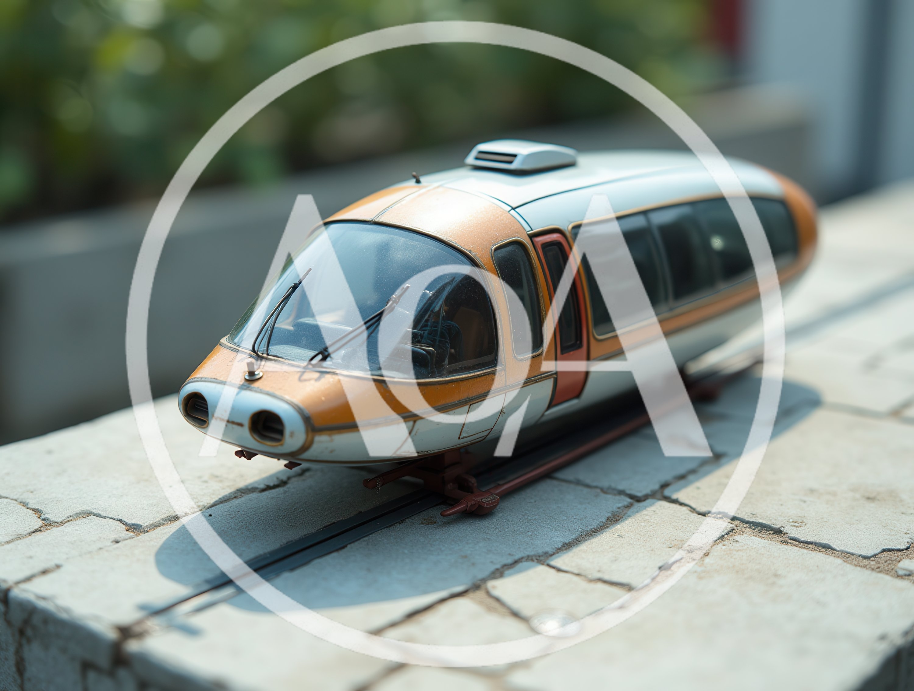 Vintage Monorail Train Model On Display