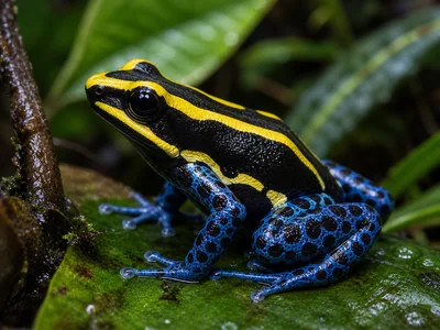 Dyeing Poison Dart Frog Resting On A Leaf