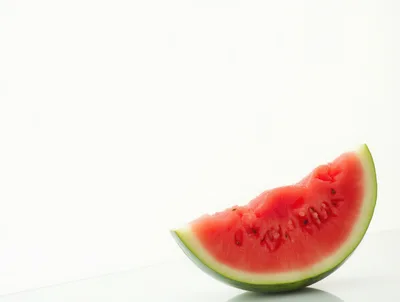 Single Slice Of Fresh Red Watermelon