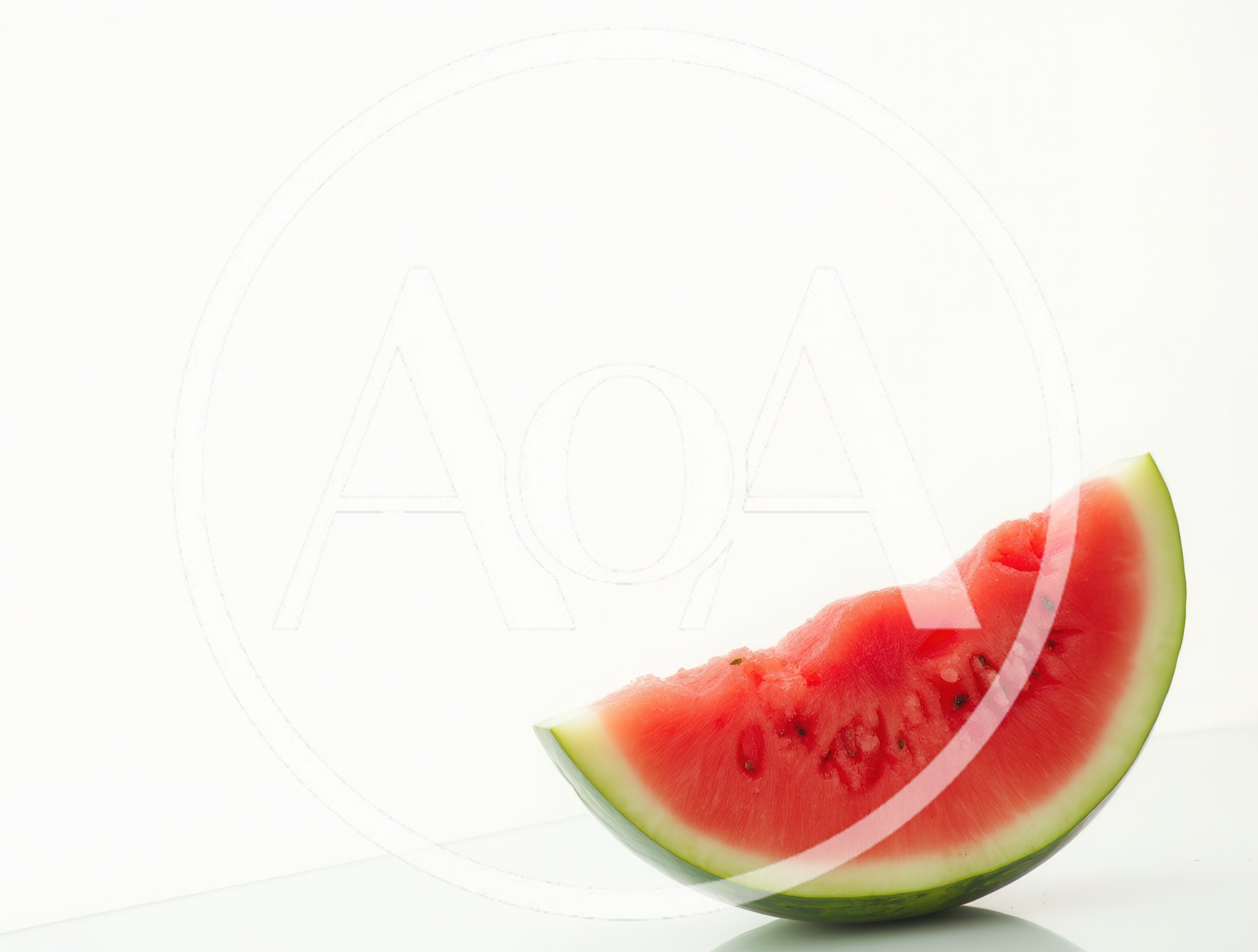 Single Slice Of Fresh Red Watermelon