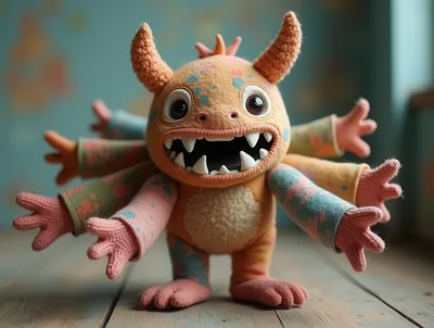 Cute Multi-Armed Monster Plush Toy