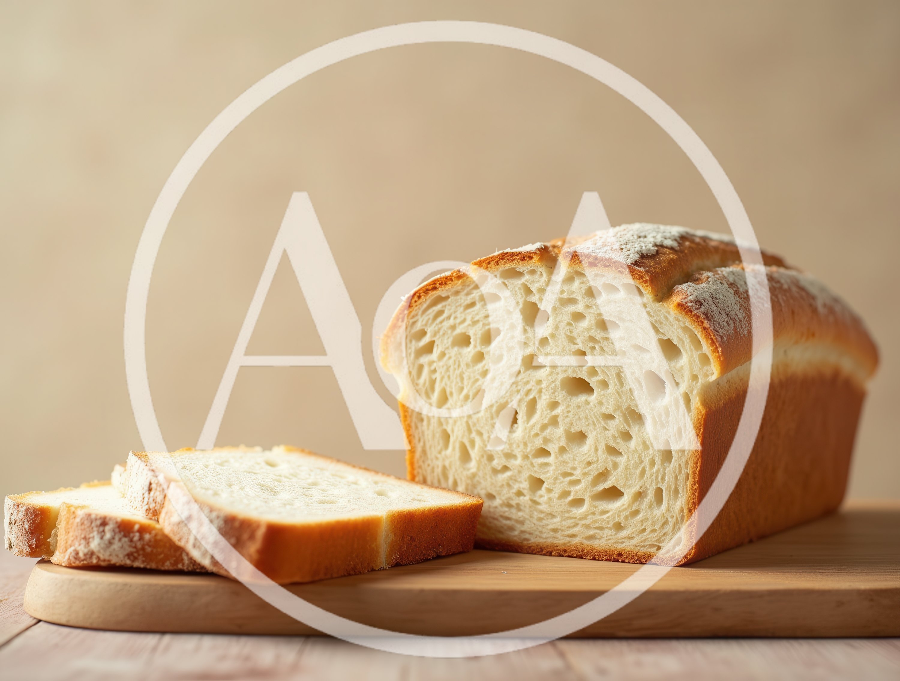 Freshly Baked Loaf Of Sourdough Bread On Wooden Board