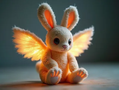 Glowing Winged Plush Rabbit Toy