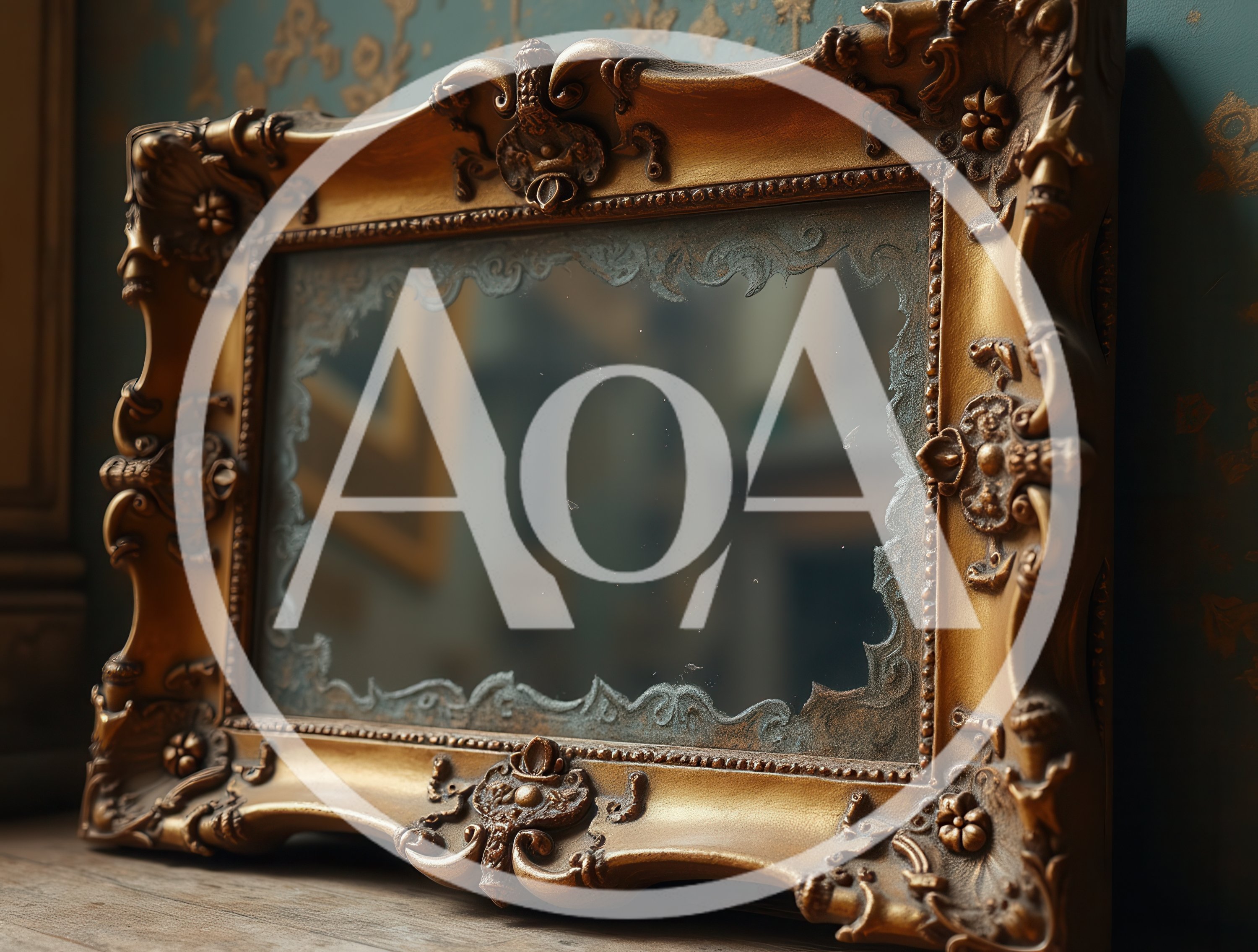 Ornate Antique Gold Mirror Frame