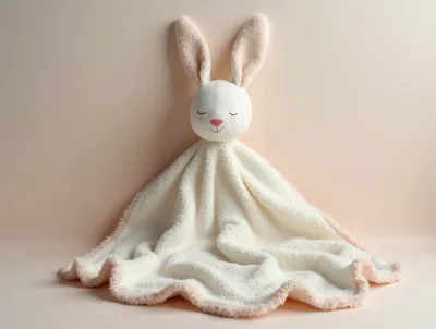 Plush Bunny Security Blanket For Infants