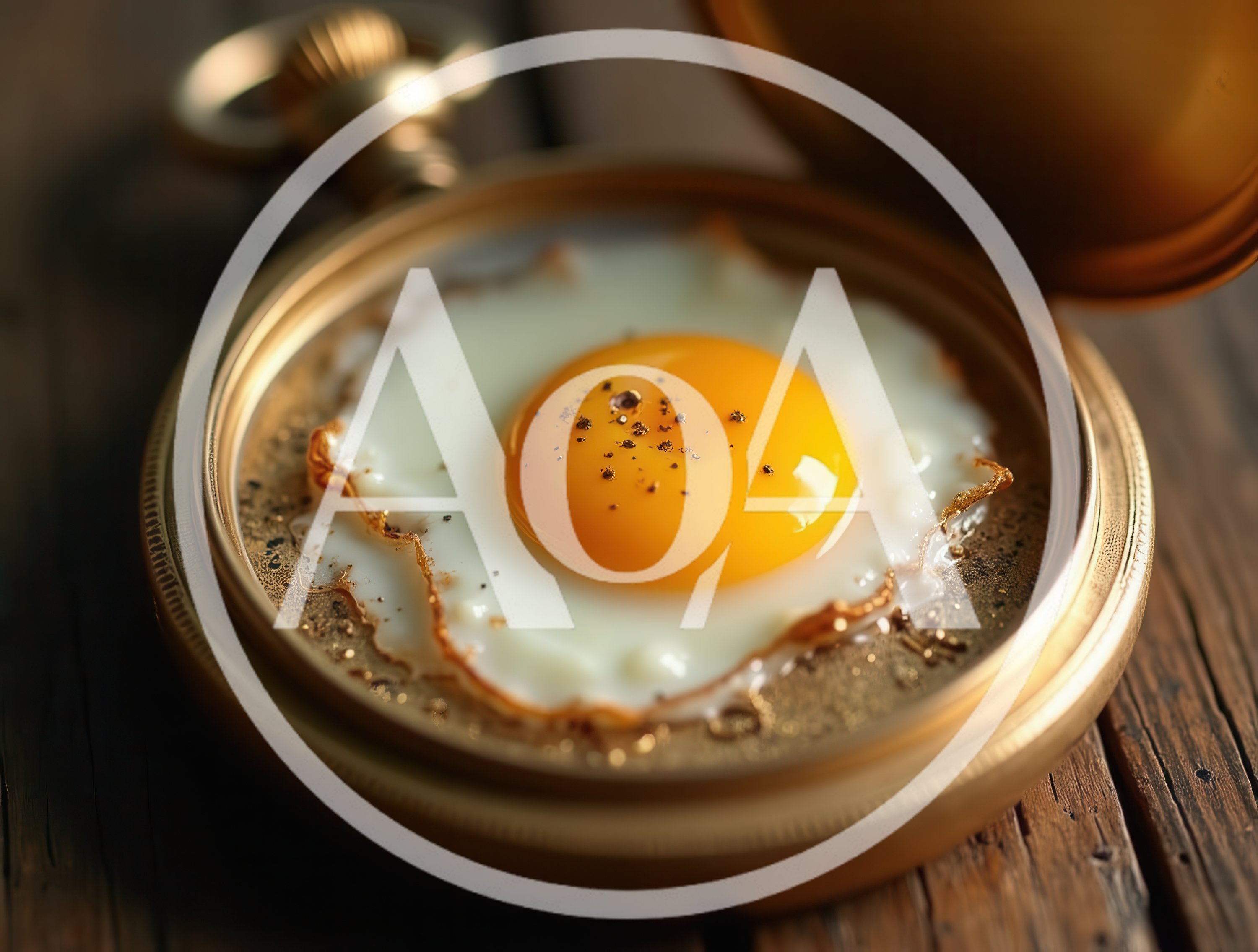 Fried Egg Inside An Antique Gold Pocket Watch