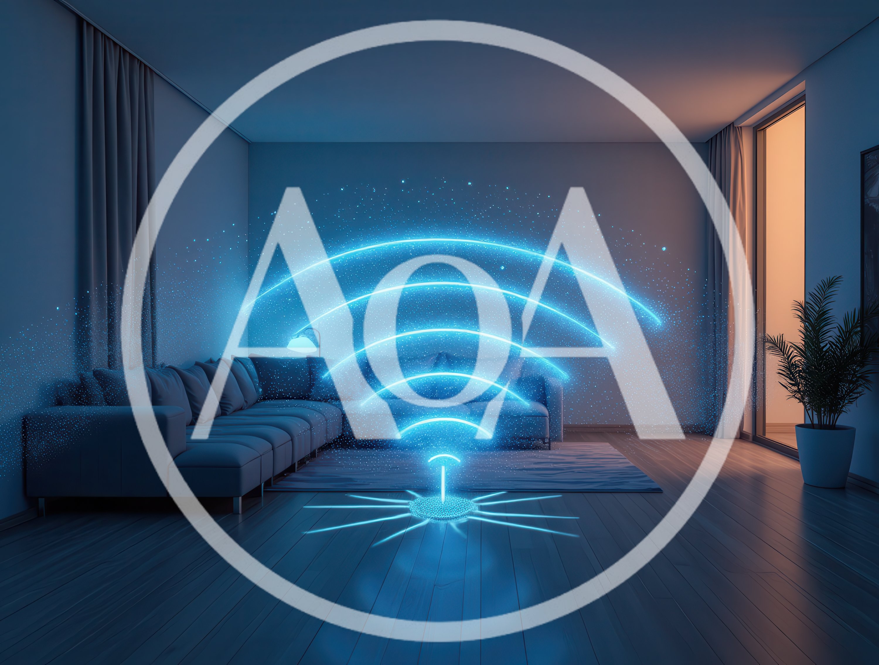 Digital Wi-Fi Signal Visualization In Modern Living Room
