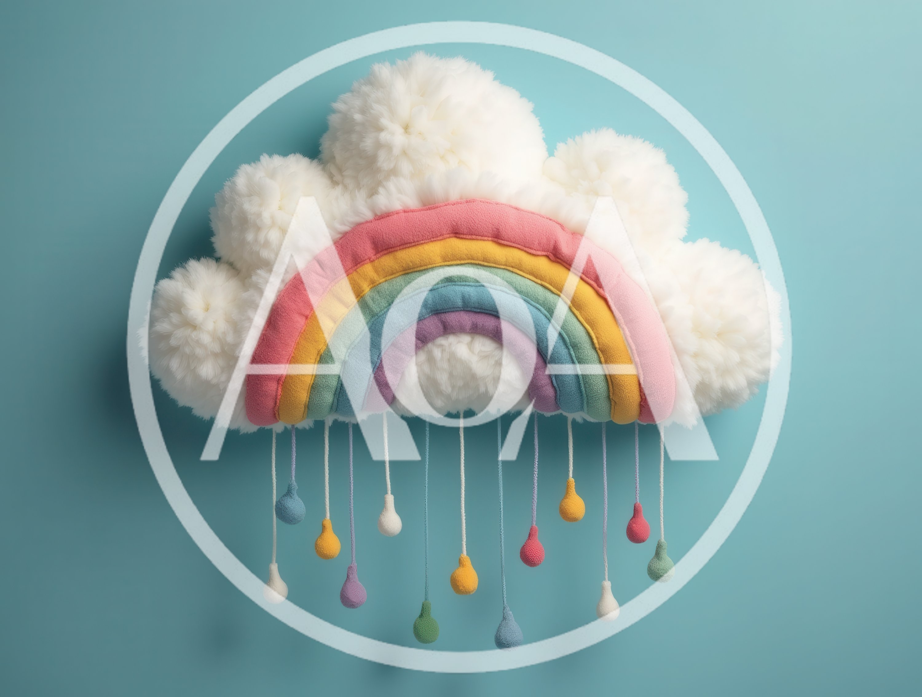 Plush Rainbow Cloud Wall Hanging Decoration