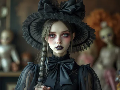 Gothic Doll Inspired Portrait Of A Young Woman
