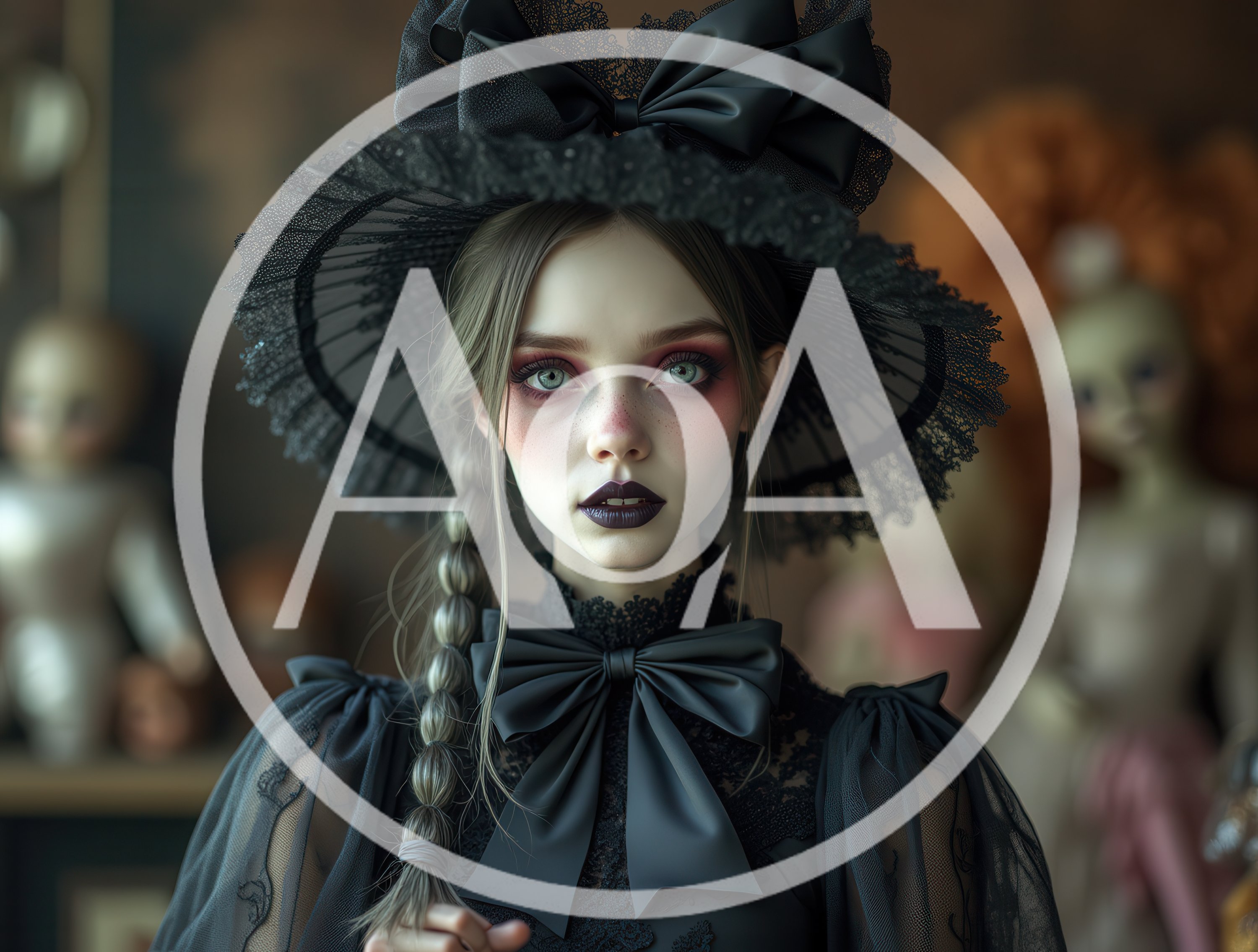 Gothic Doll Inspired Portrait Of A Young Woman