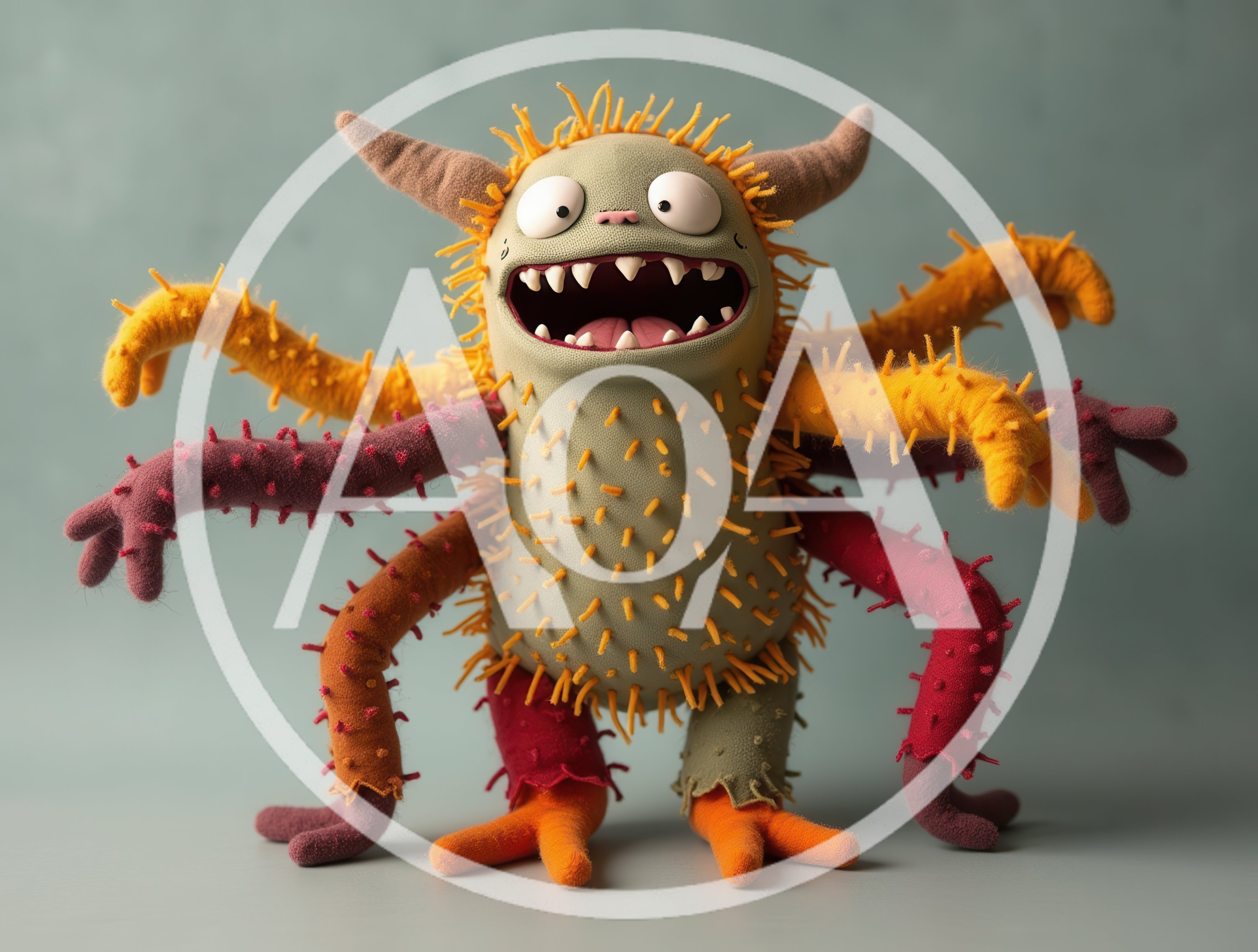 Plush Monster Toy With Multiple Arms