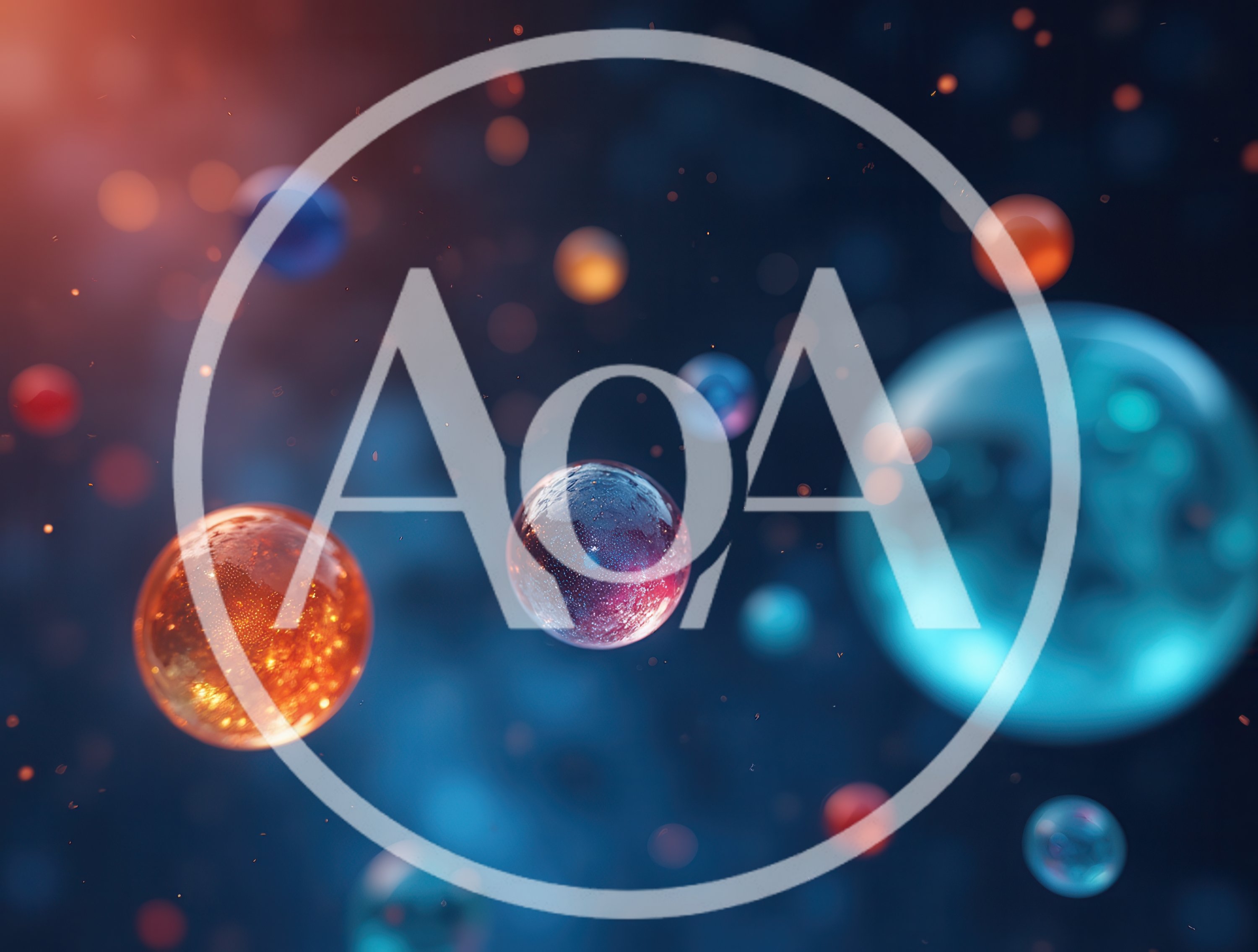Abstract Floating Spheres In Deep Space