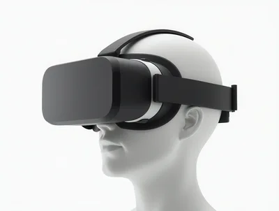 Virtual Reality Headset On A Mannequin Head