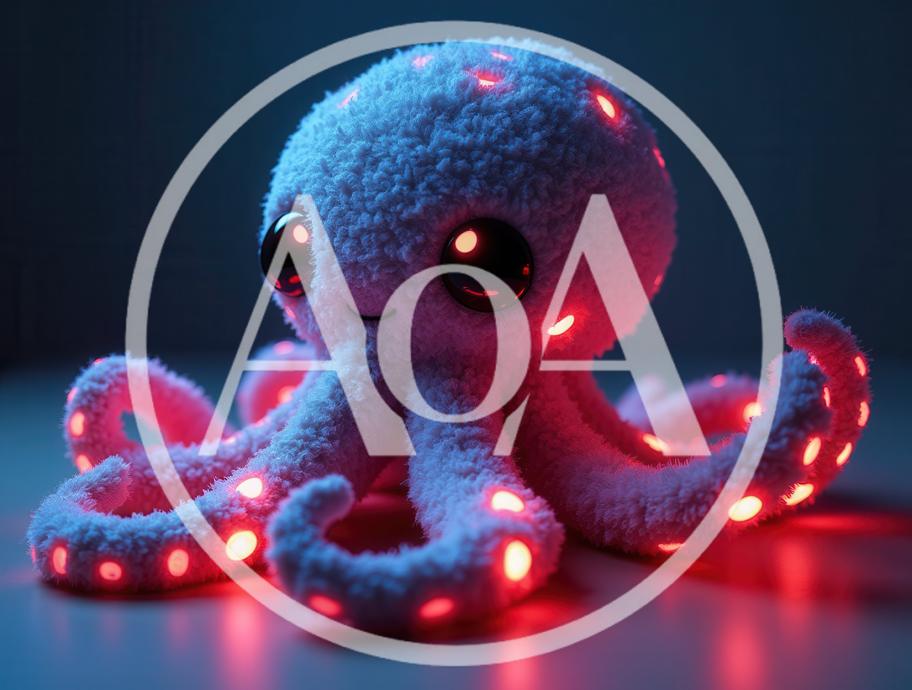 Glowing Plush Octopus Toy With Neon Lights