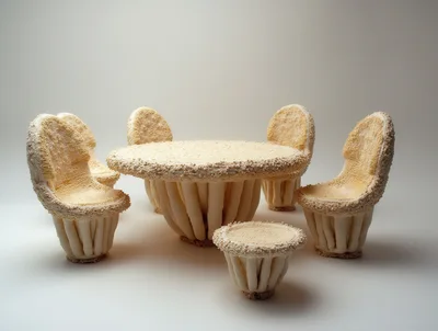 Surreal Mushroom Inspired Dining Set Furniture