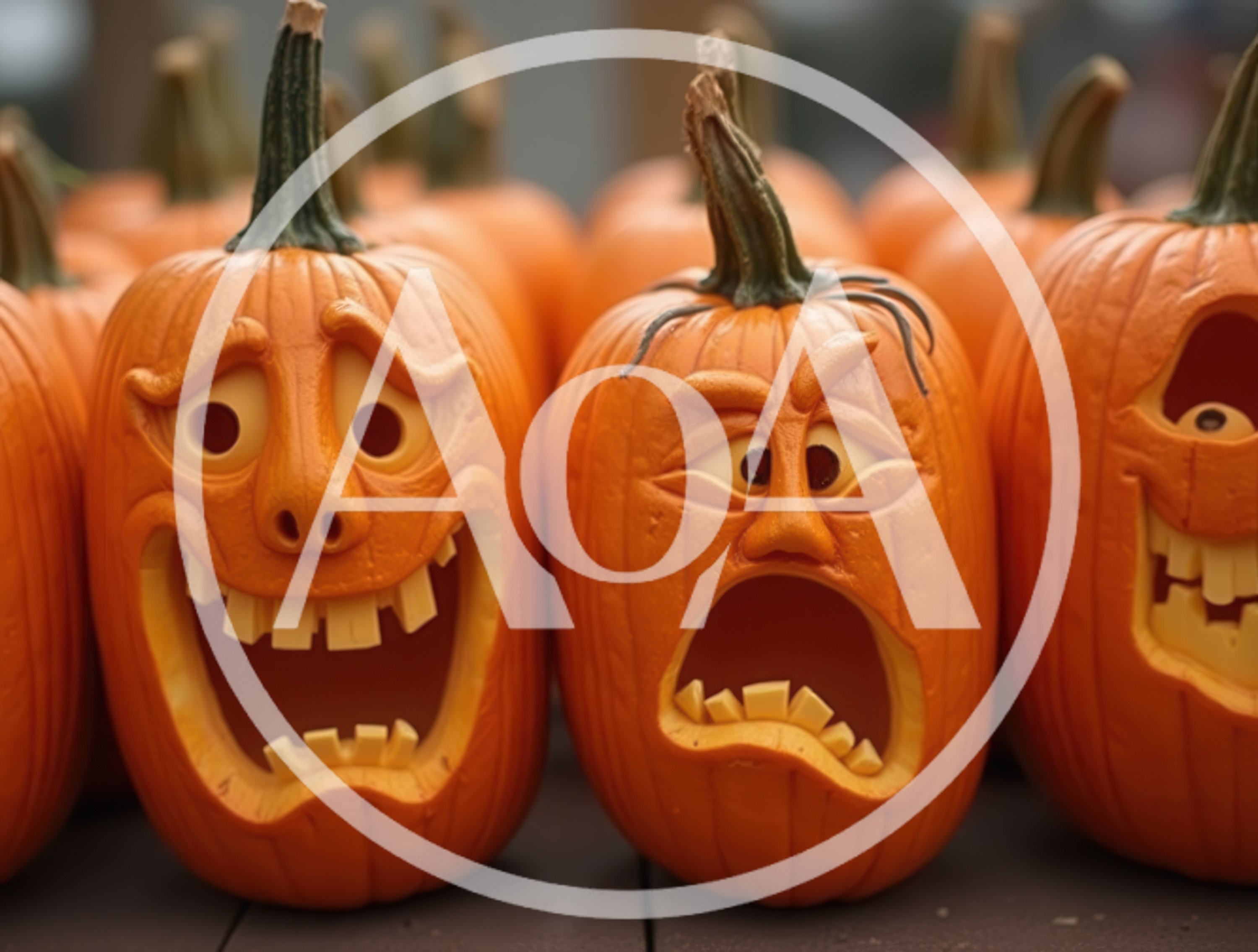 Carved Jack O Lantern Pumpkins With Expressive Faces