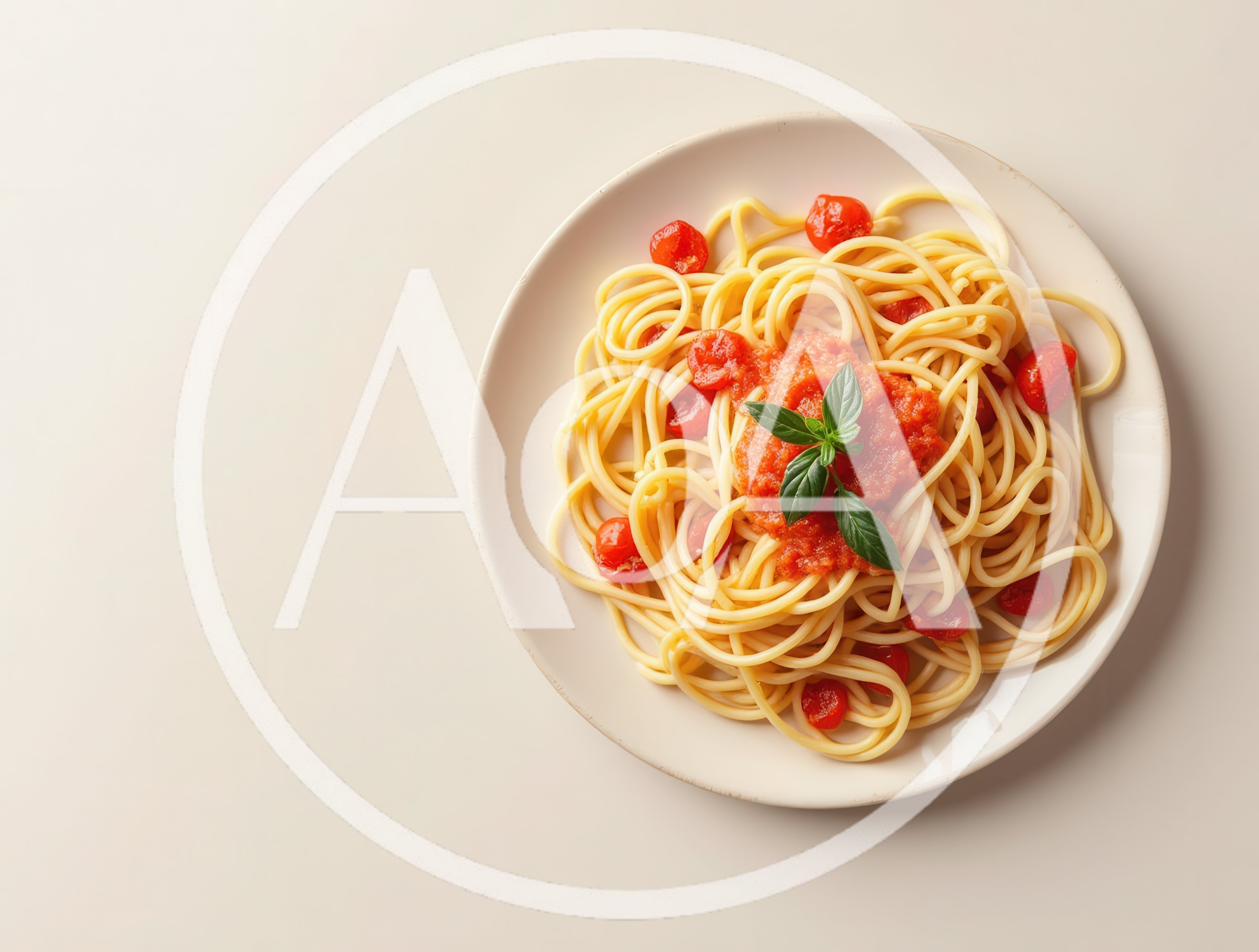 Spaghetti With Tomato Sauce And Fresh Basil