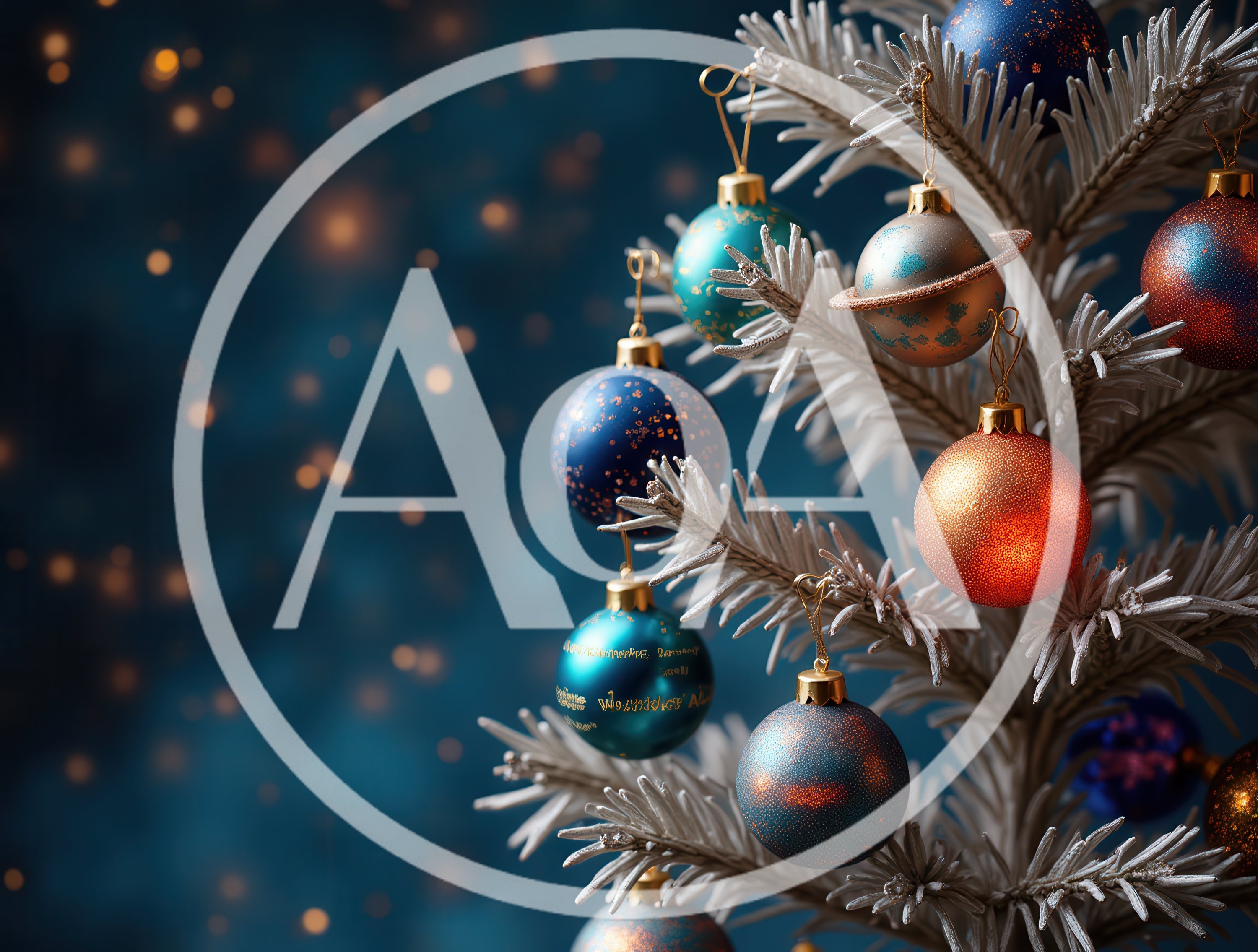Christmas Tree Decorated With Celestial Ornaments