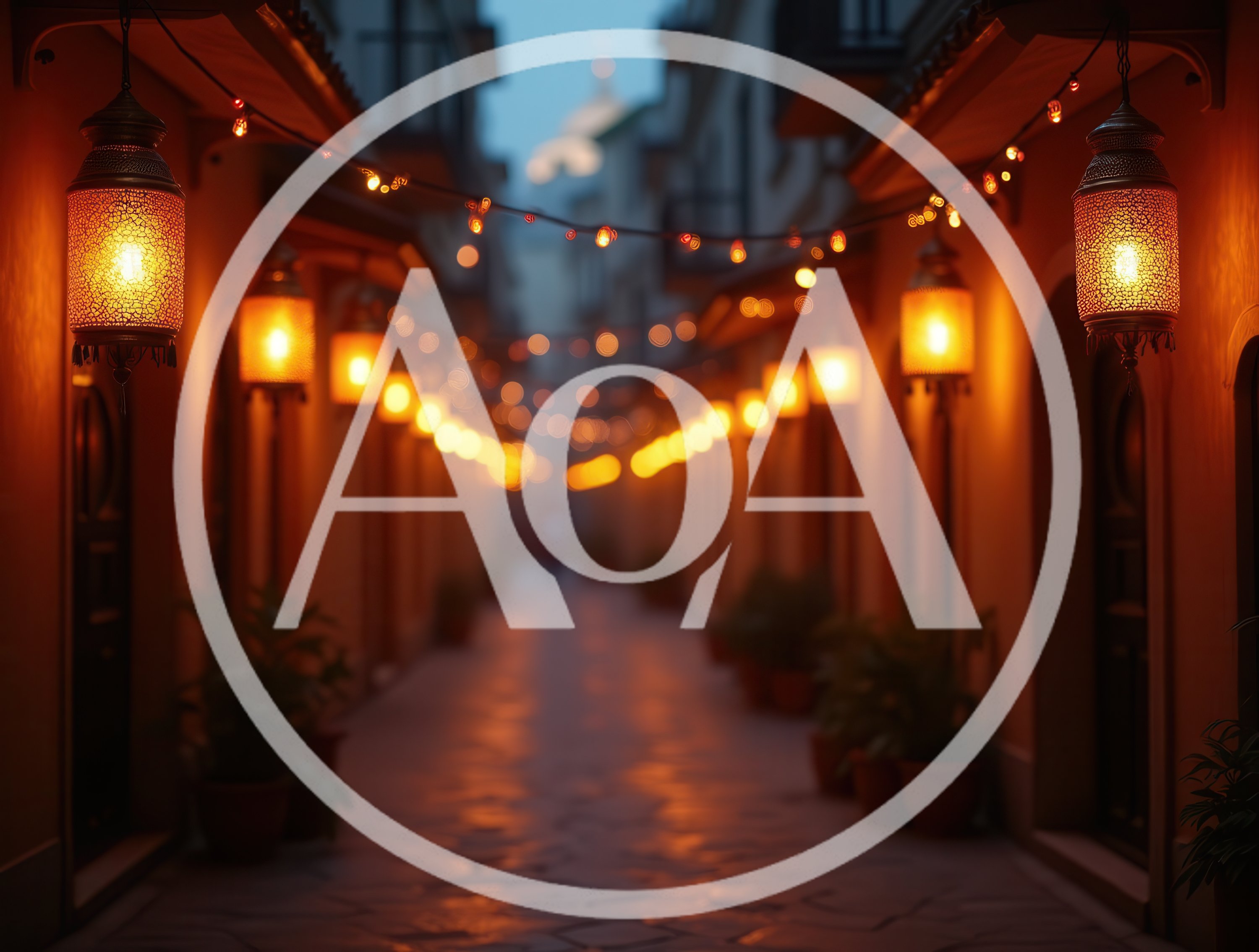 Narrow Alleyway Illuminated By Traditional Hanging Lanterns