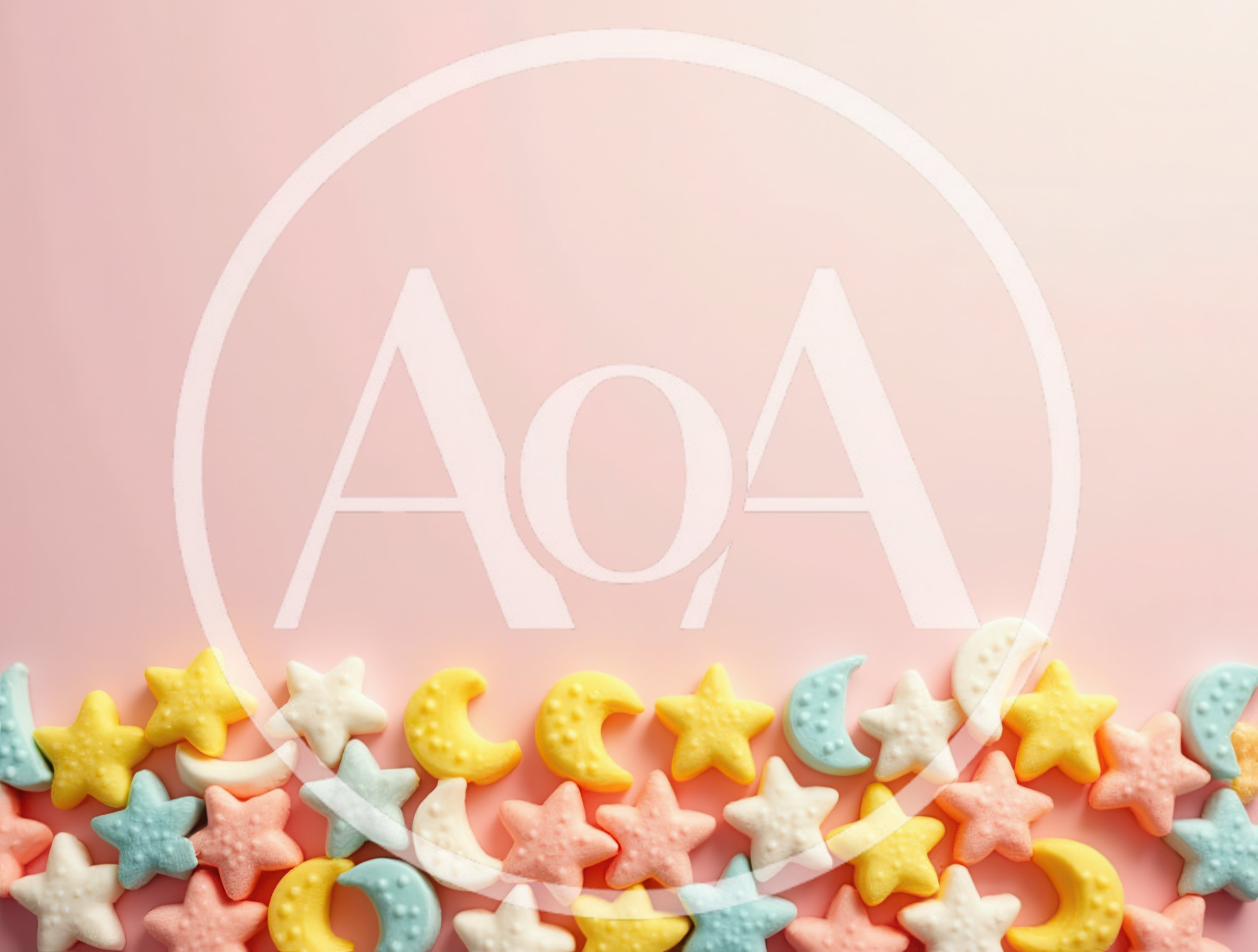 Pastel Moon and Star Shaped Marshmallow Candies
