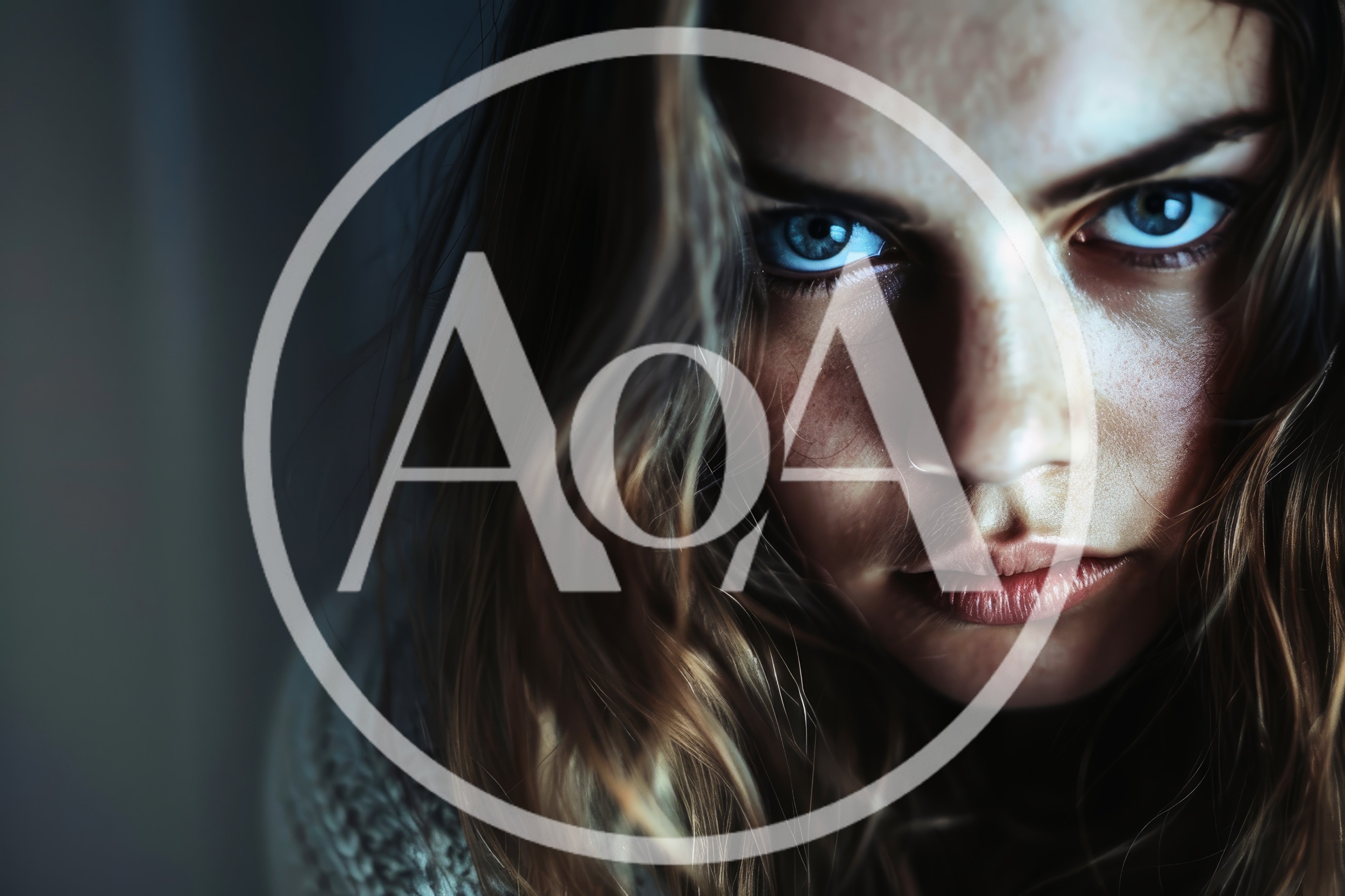 Close Up Portrait Of A Woman With Intense Gaze
