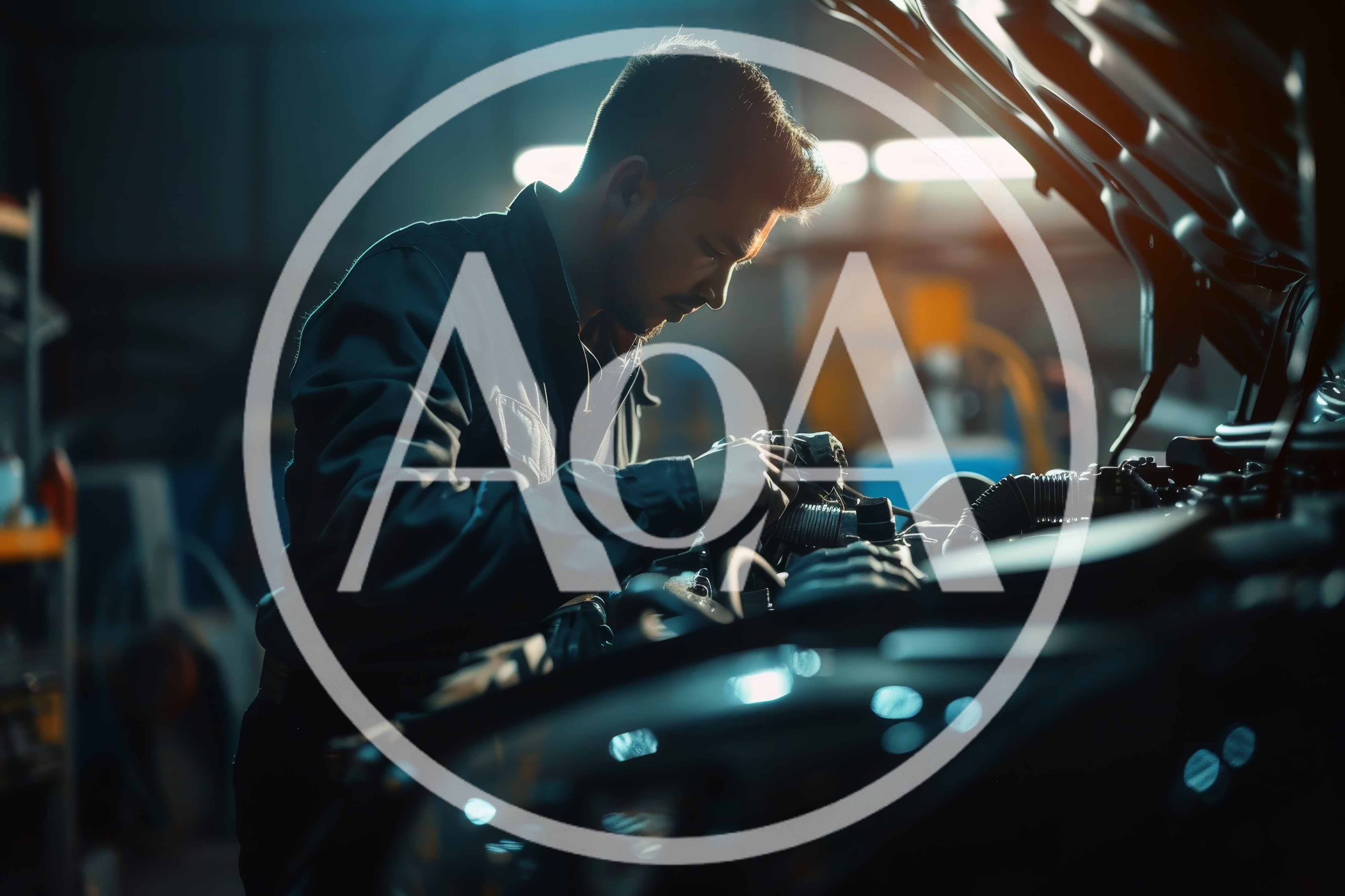 Professional Mechanic Repairing Car Engine In Auto Workshop