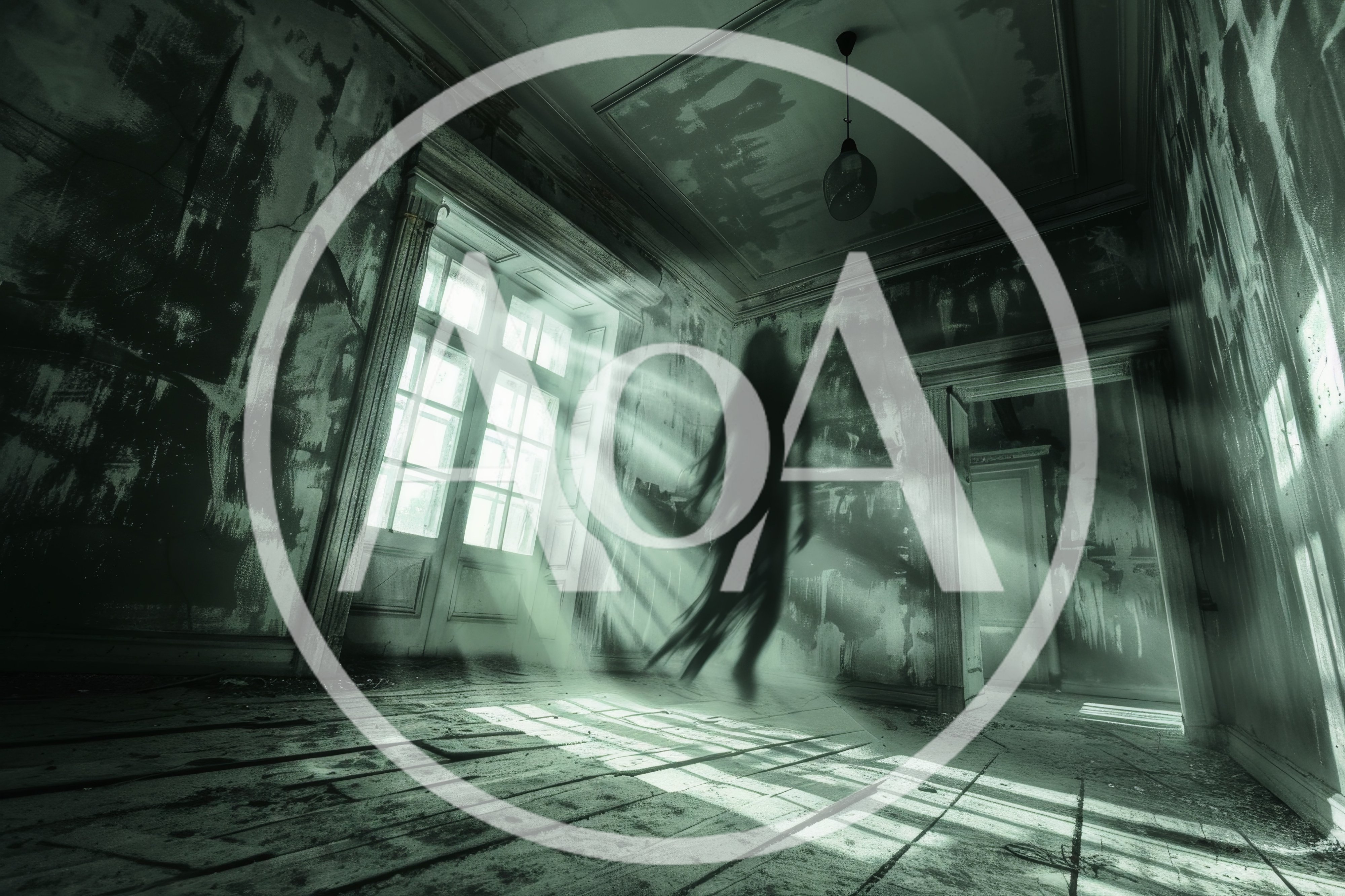 Ghostly Figure Floating In An Abandoned Haunted Room