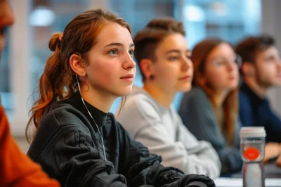 Students Attending A Lecture In A Classroom