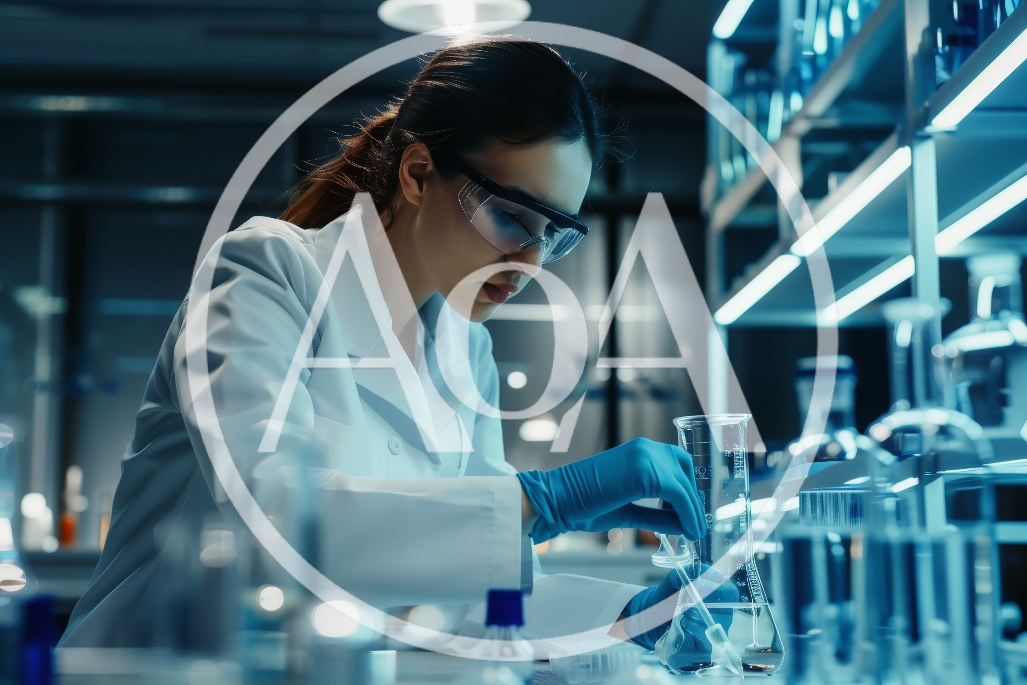 Female Scientist Conducting Chemical Experiment In Modern Laboratory