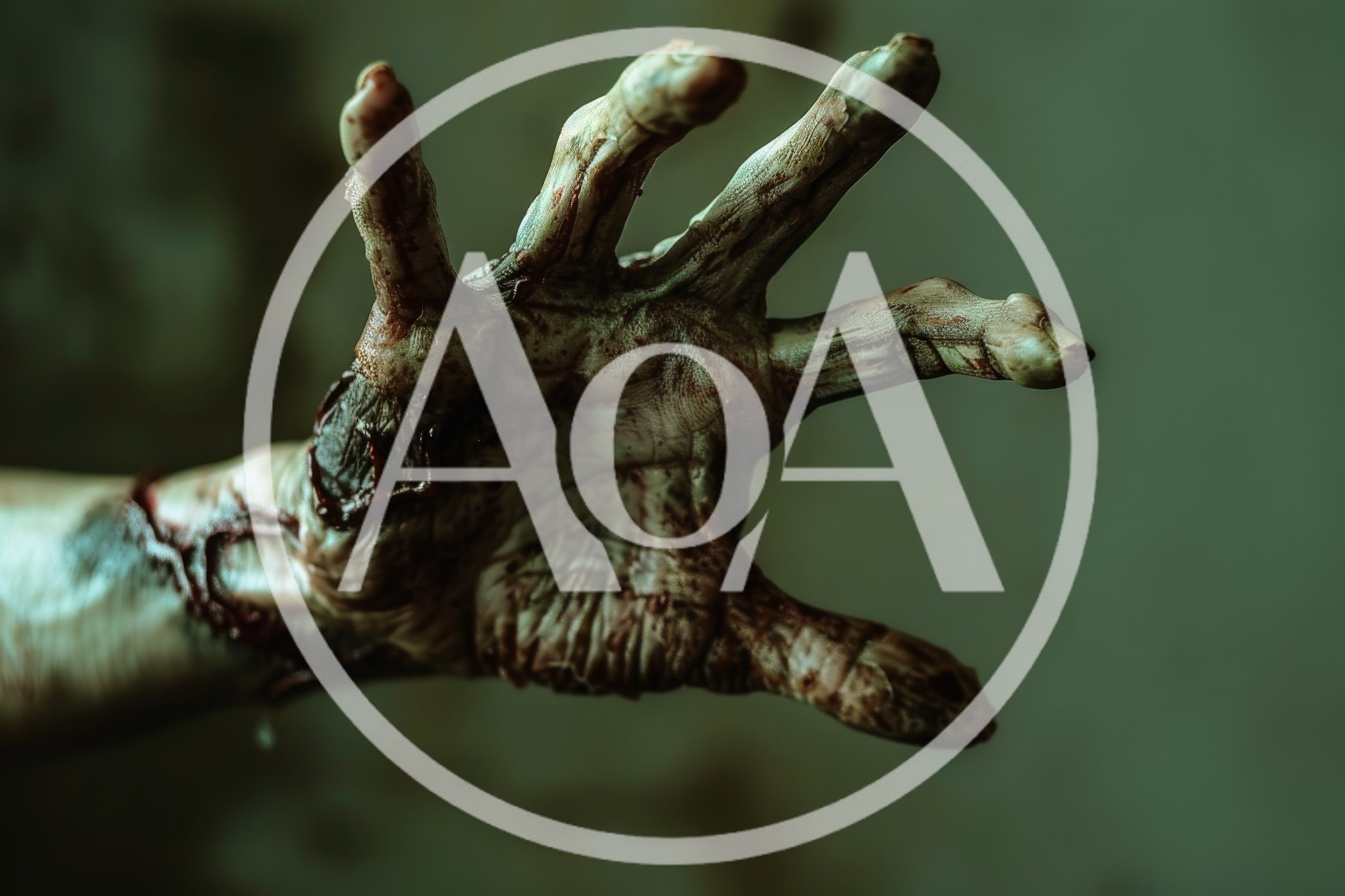 Close Up Of A Decaying Zombie Hand Reaching Out