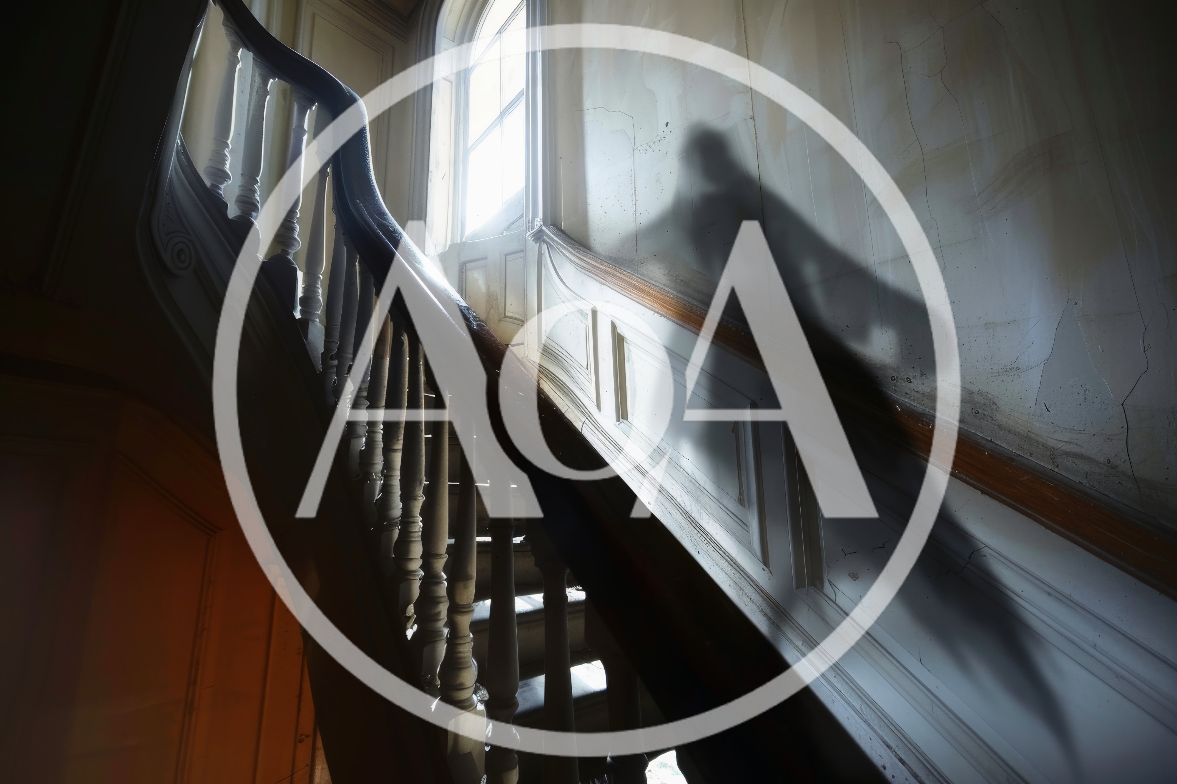 Shadow Of A Mysterious Figure On A Staircase