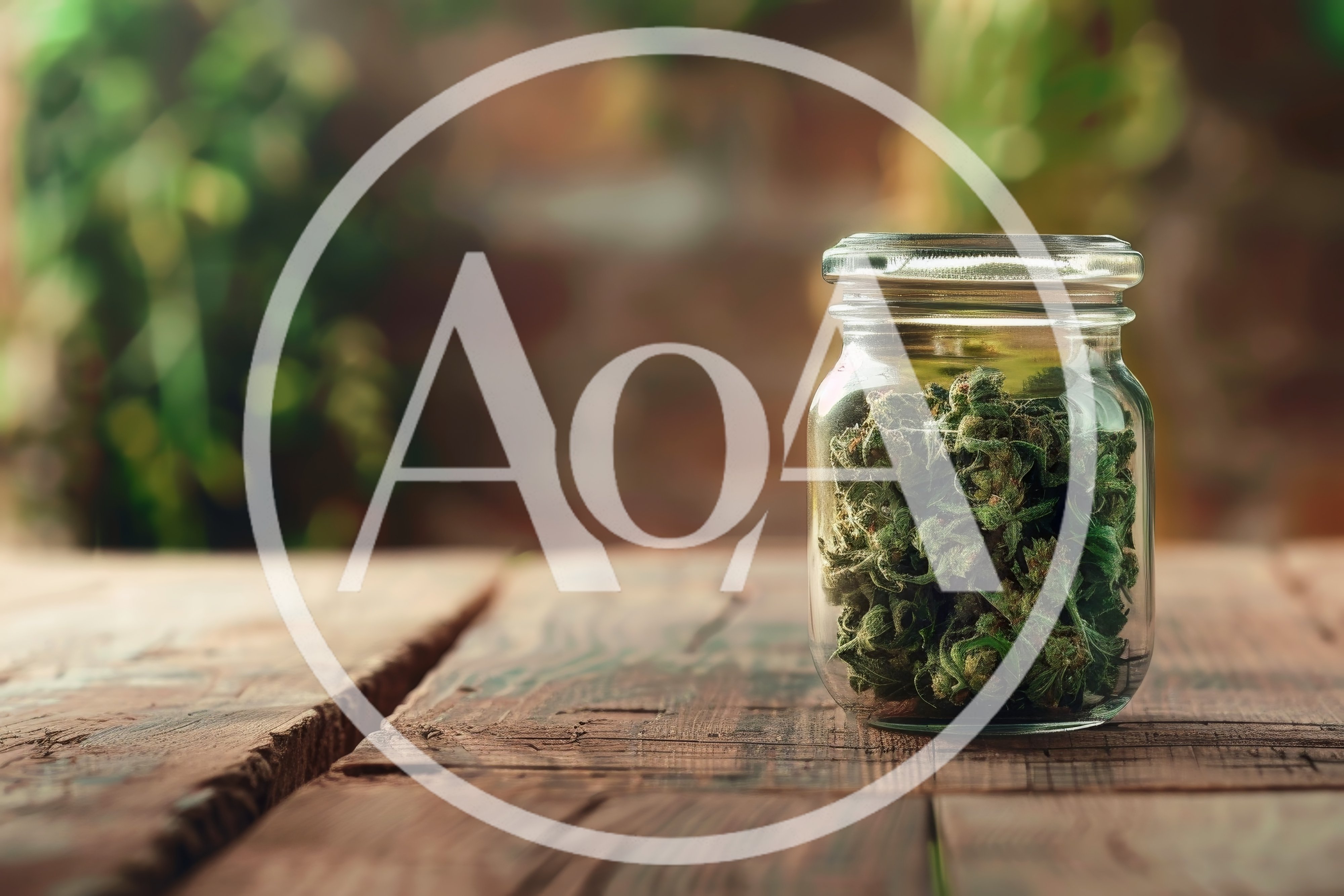 Cannabis Buds Stored In A Glass Jar