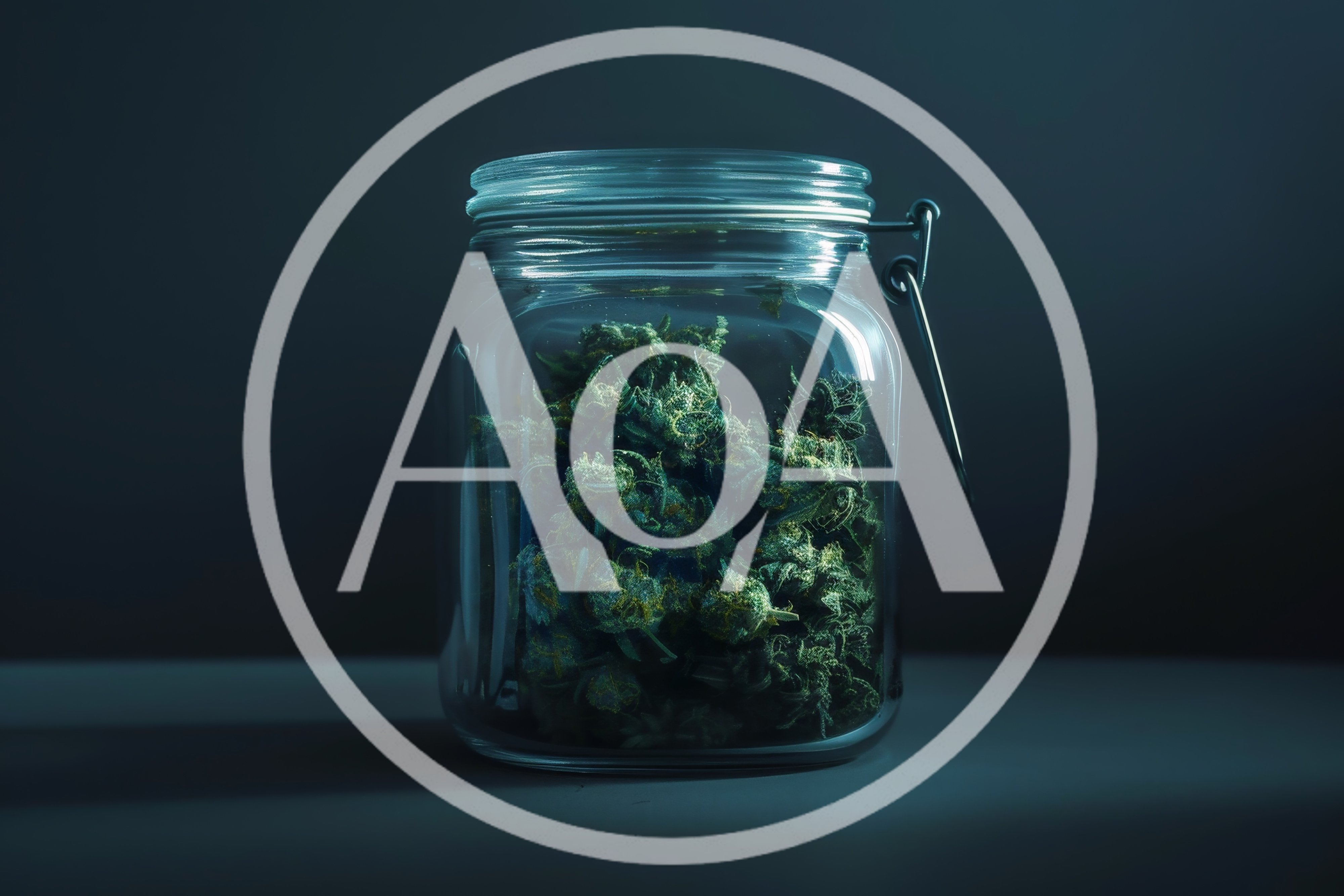 Cannabis Buds Stored In A Glass Jar