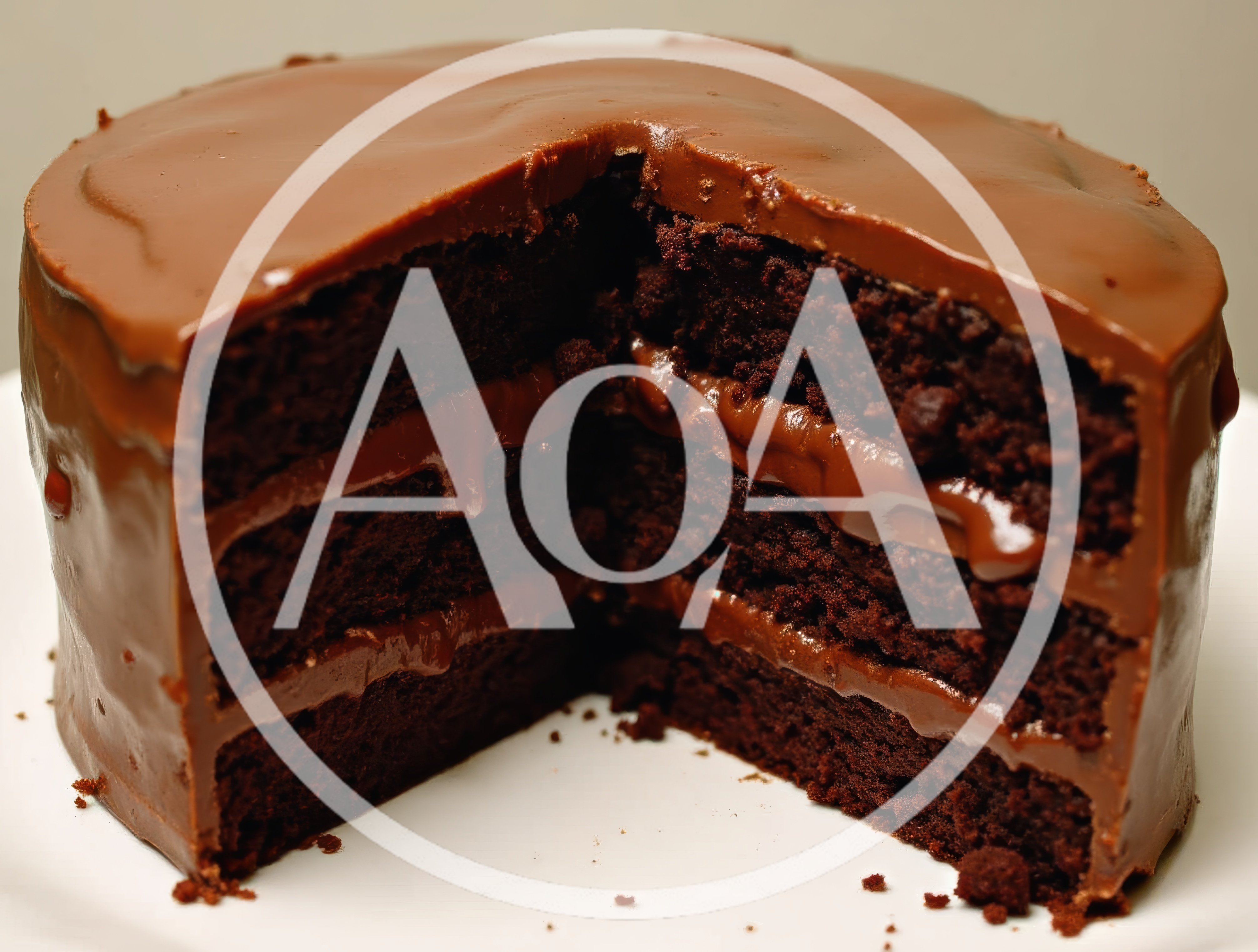 Chocolate Layer Cake With A Slice Removed