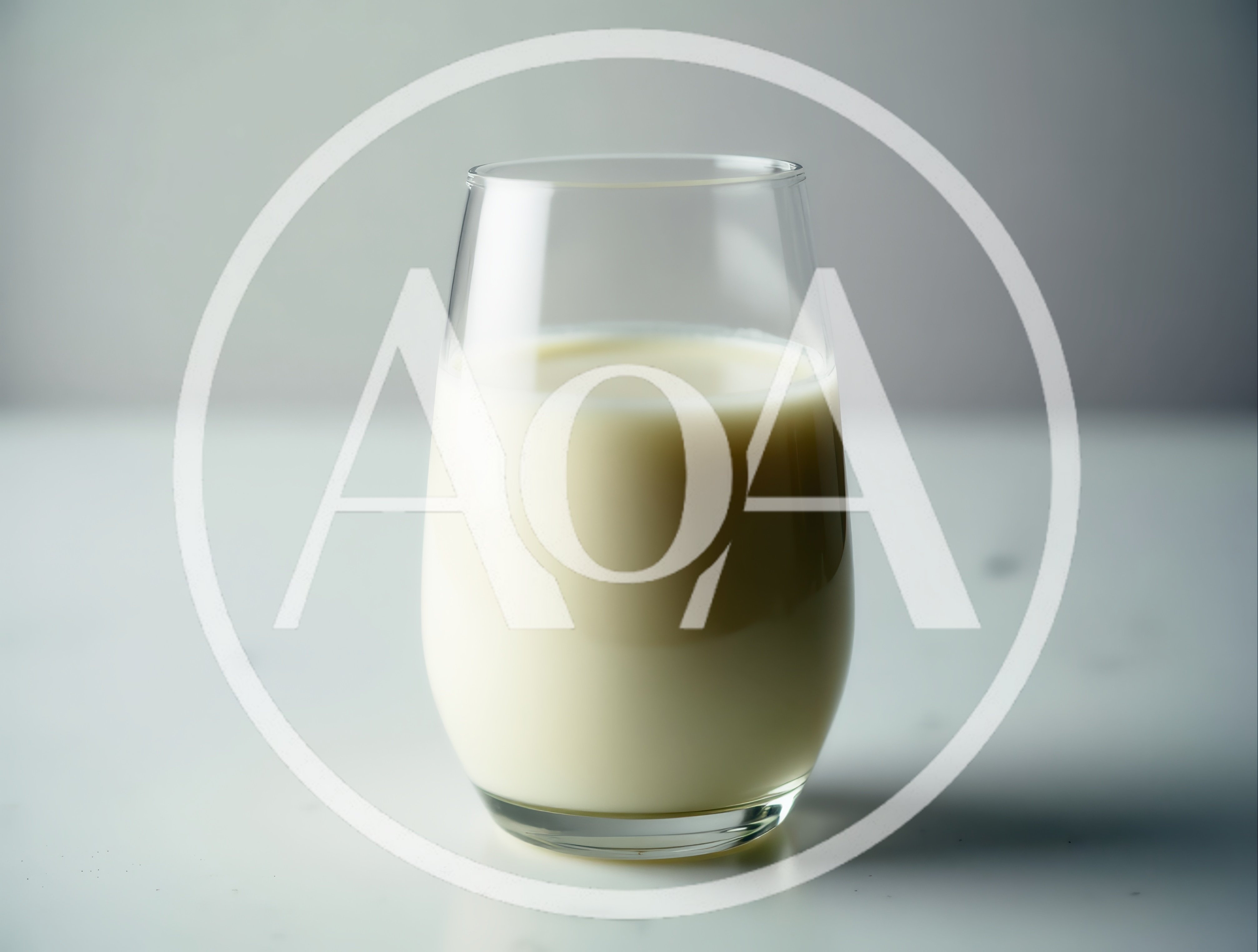 Glass Of Fresh Milk On A White Surface