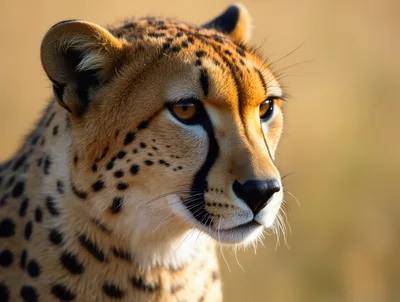 Close Up Portrait Of A Wild Cheetah