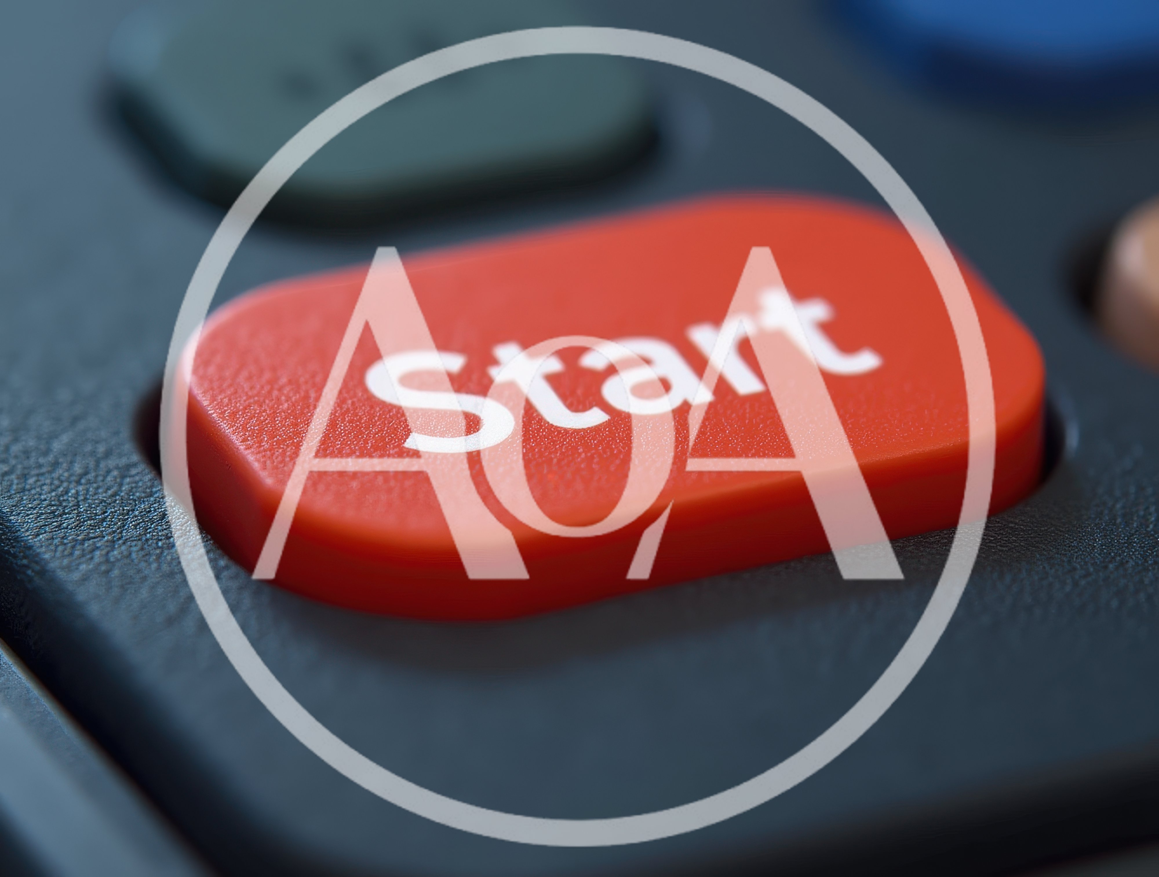 Red Start Button On A Control Panel