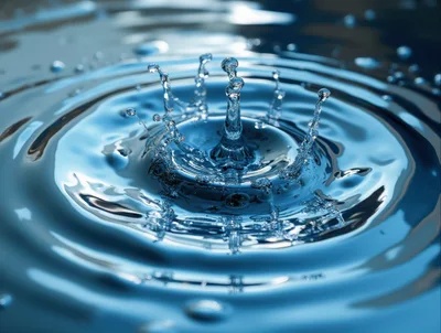 Water Drop Impact Creating Crown Splash