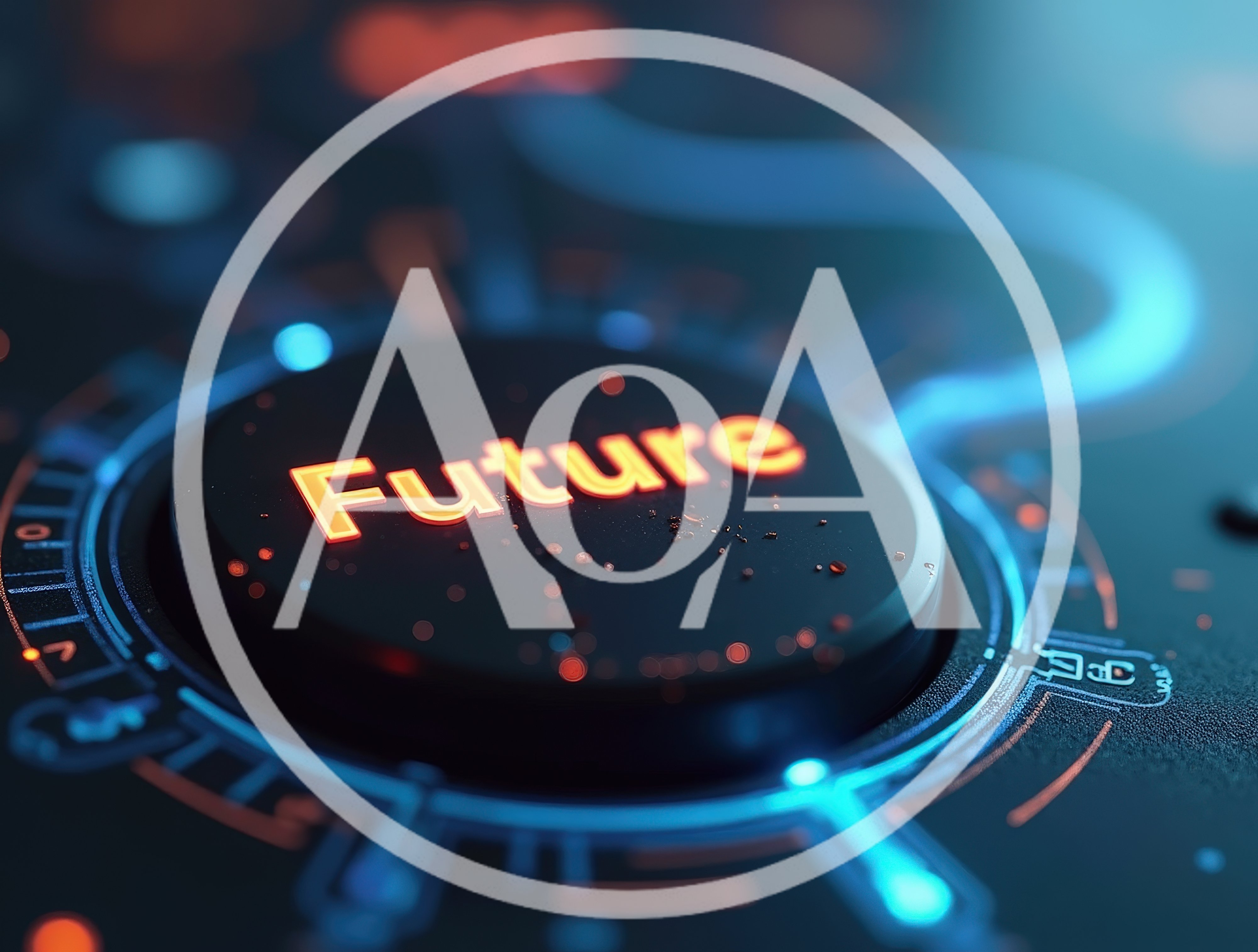 Glowing Future Button On Futuristic Control Panel