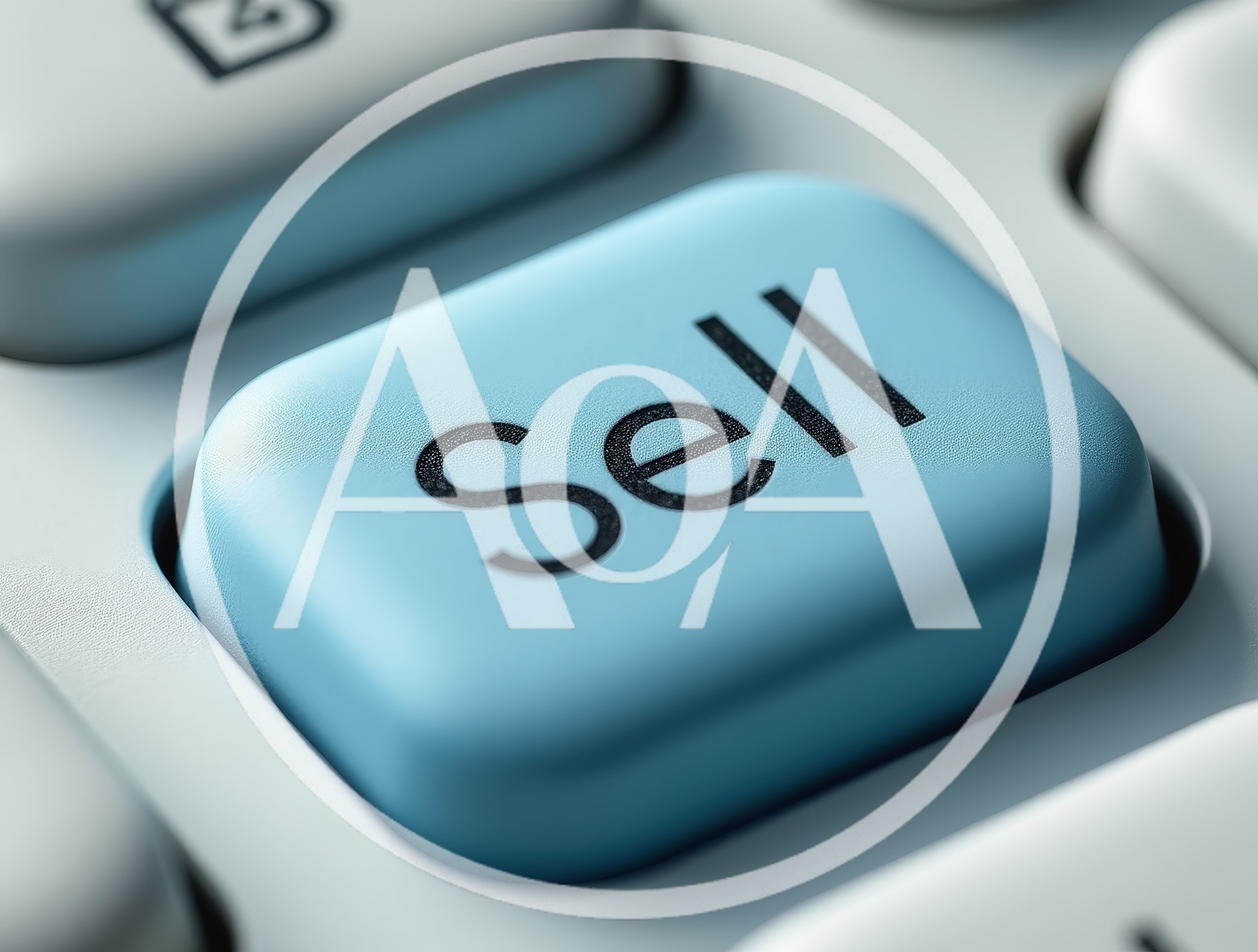 Close Up Of A Blue Sell Button On Keyboard